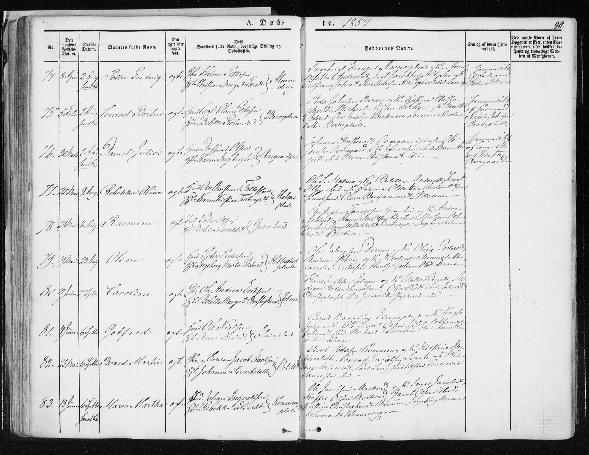 Ministerialprotokoller, klokkerbøker og fødselsregistre - Nord-Trøndelag, AV/SAT-A-1458/741/L0393: Parish register (official) no. 741A07, 1849-1863, p. 90