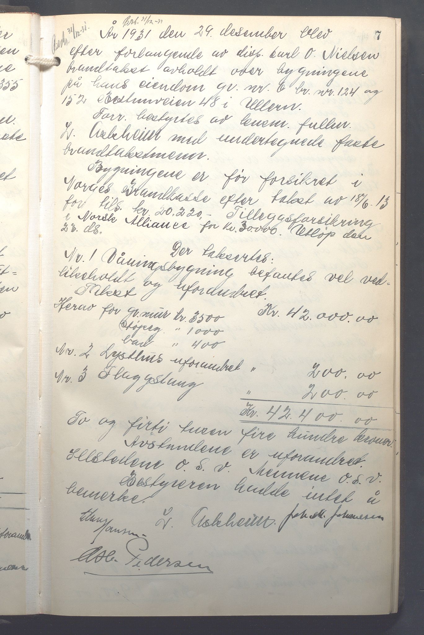 Lensmennene i Aker, OBA/A-10133/F/Fb/L0004: Branntakstprotokoll, 1931-1937, p. 7