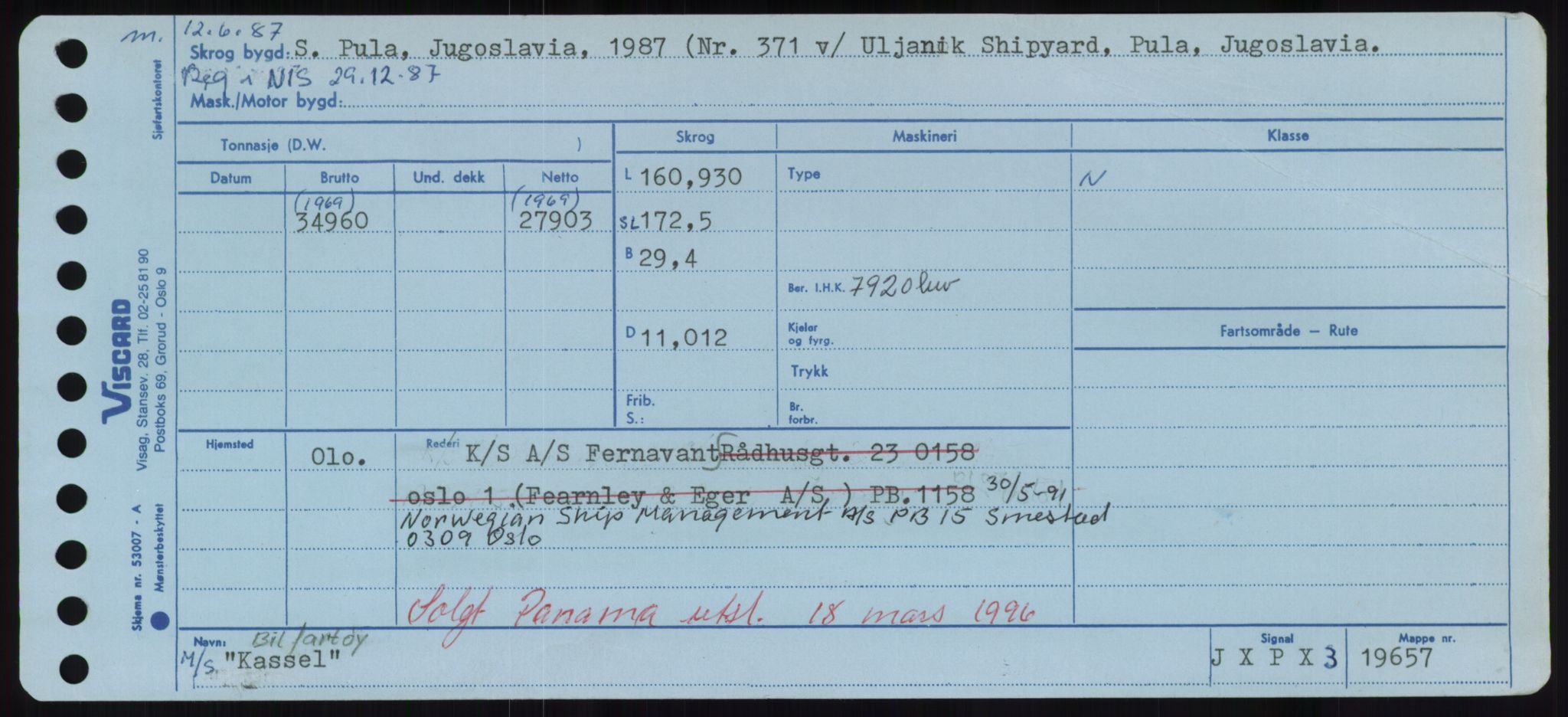 Sjøfartsdirektoratet med forløpere, Skipsmålingen, RA/S-1627/H/Hd/L0020: Fartøy, K-Kon, p. 159