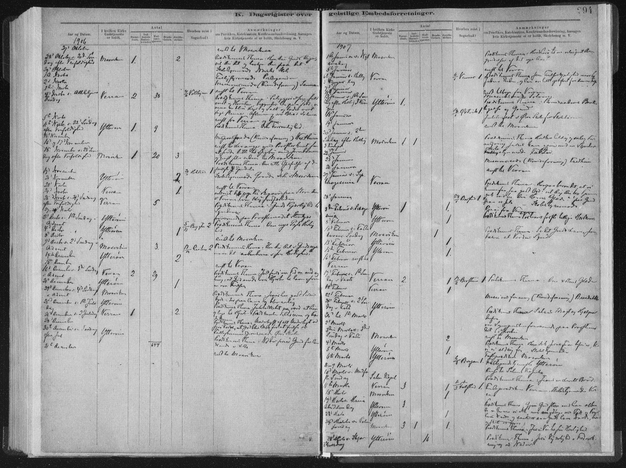 Ministerialprotokoller, klokkerbøker og fødselsregistre - Nord-Trøndelag, SAT/A-1458/722/L0220: Parish register (official) no. 722A07, 1881-1908, p. 294