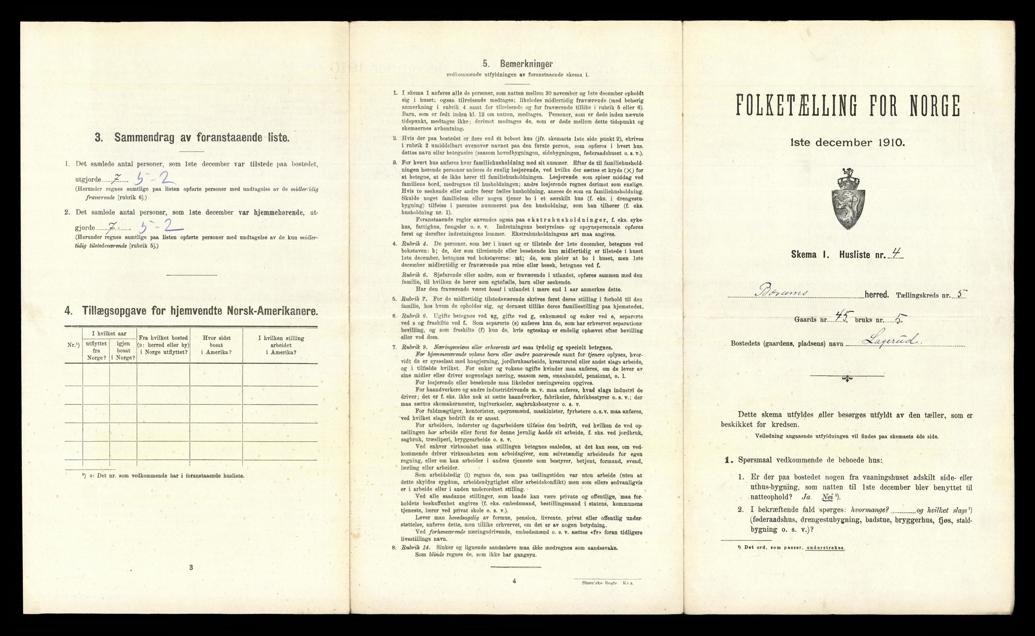 RA, 1910 census for Bærum, 1910, p. 739