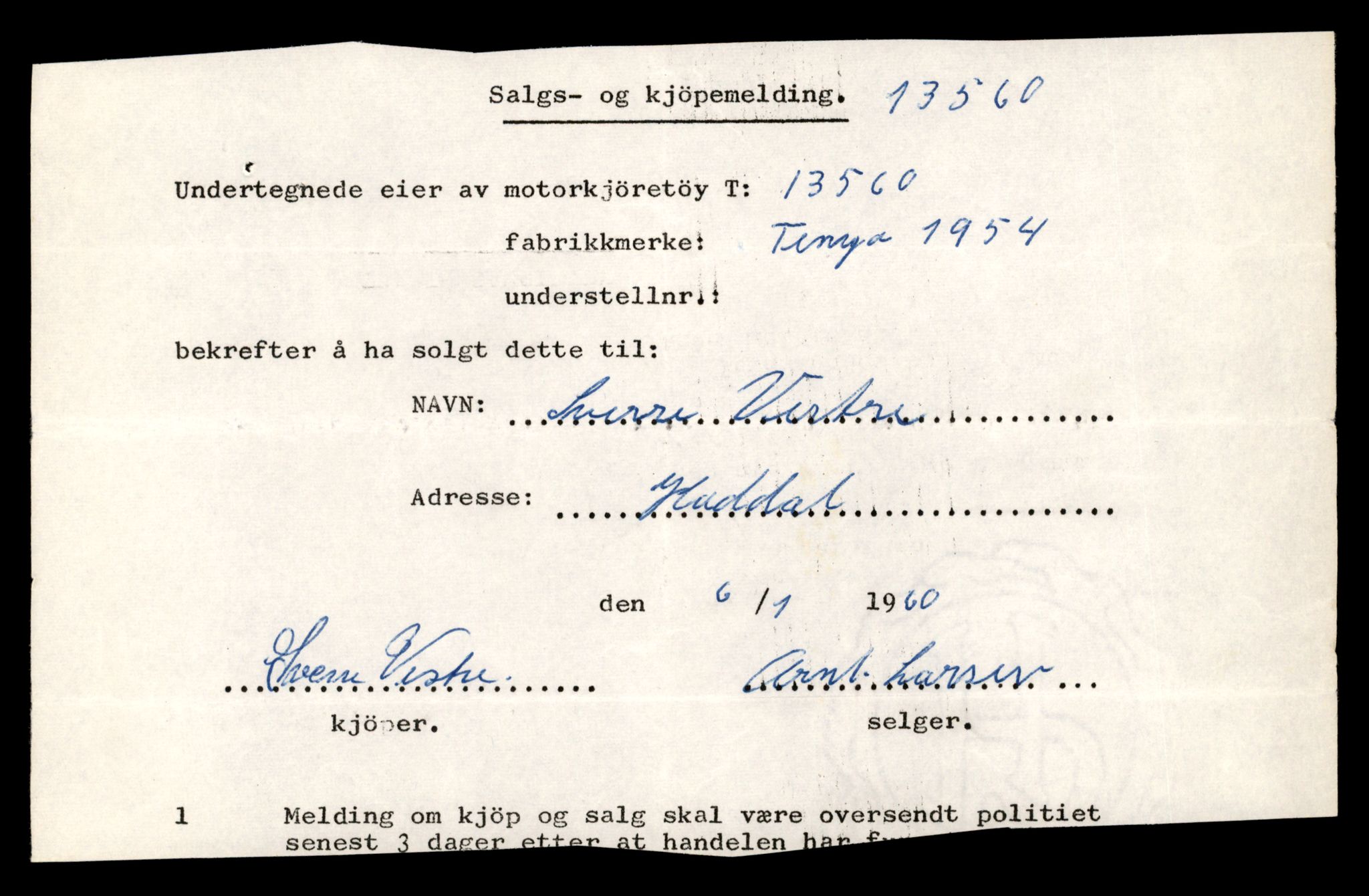 Møre og Romsdal vegkontor - Ålesund trafikkstasjon, AV/SAT-A-4099/F/Fe/L0040: Registreringskort for kjøretøy T 13531 - T 13709, 1927-1998, p. 606