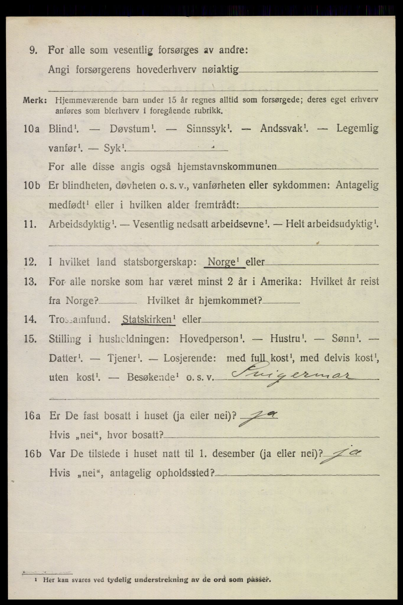 SAK, 1920 census for Vestre Moland, 1920, p. 3350