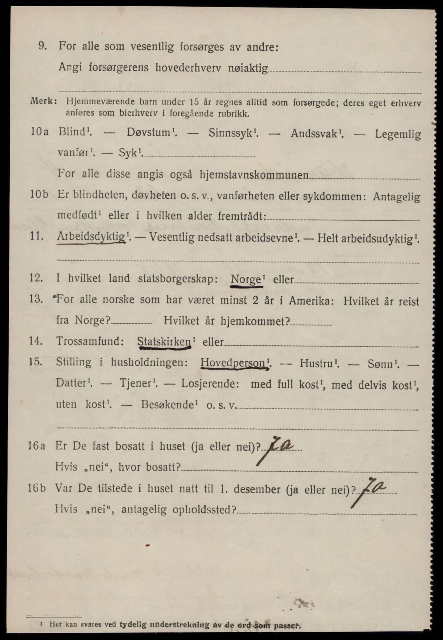 SAT, 1920 census for Hareid, 1920, p. 1688