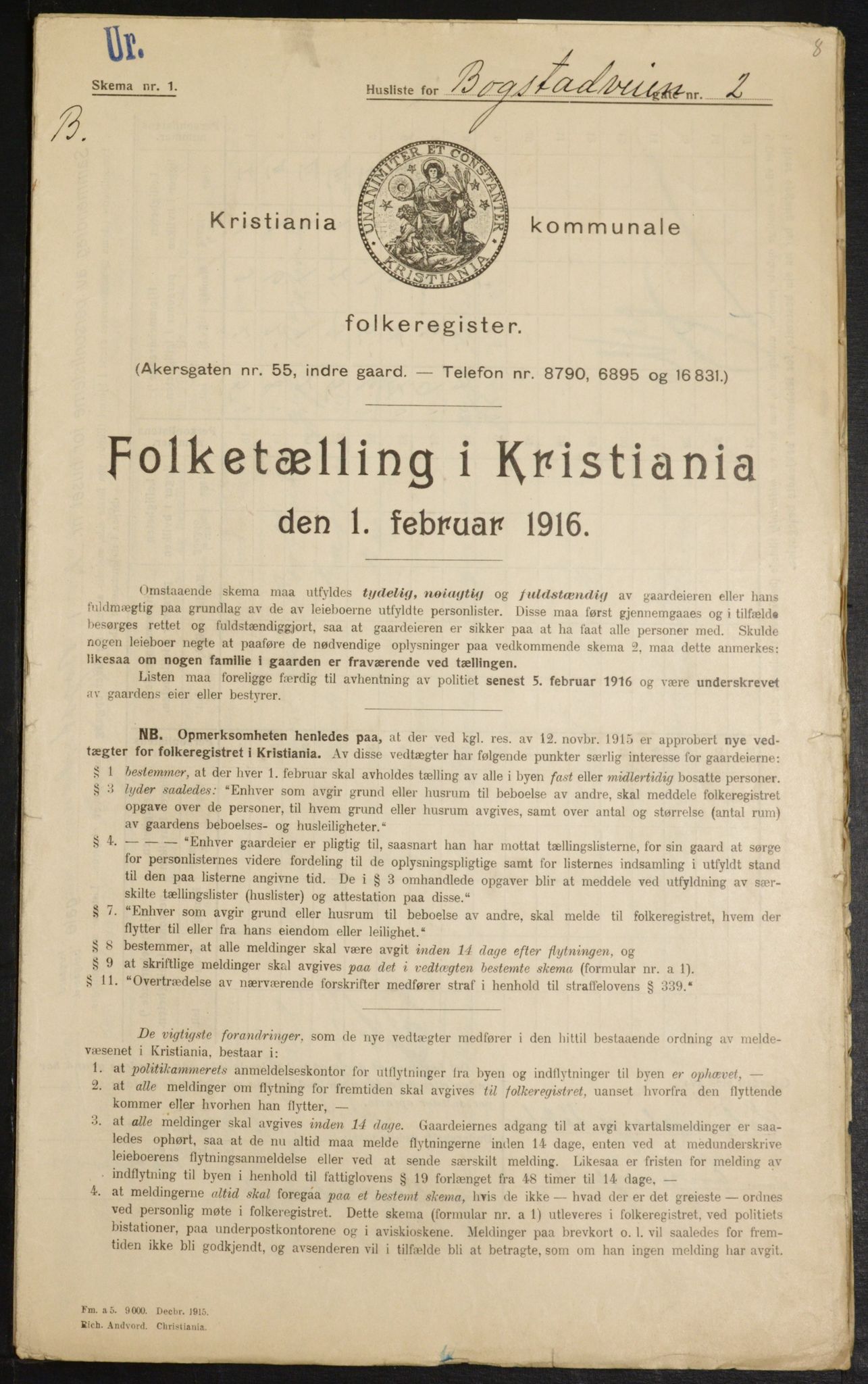 OBA, Municipal Census 1916 for Kristiania, 1916, p. 6870