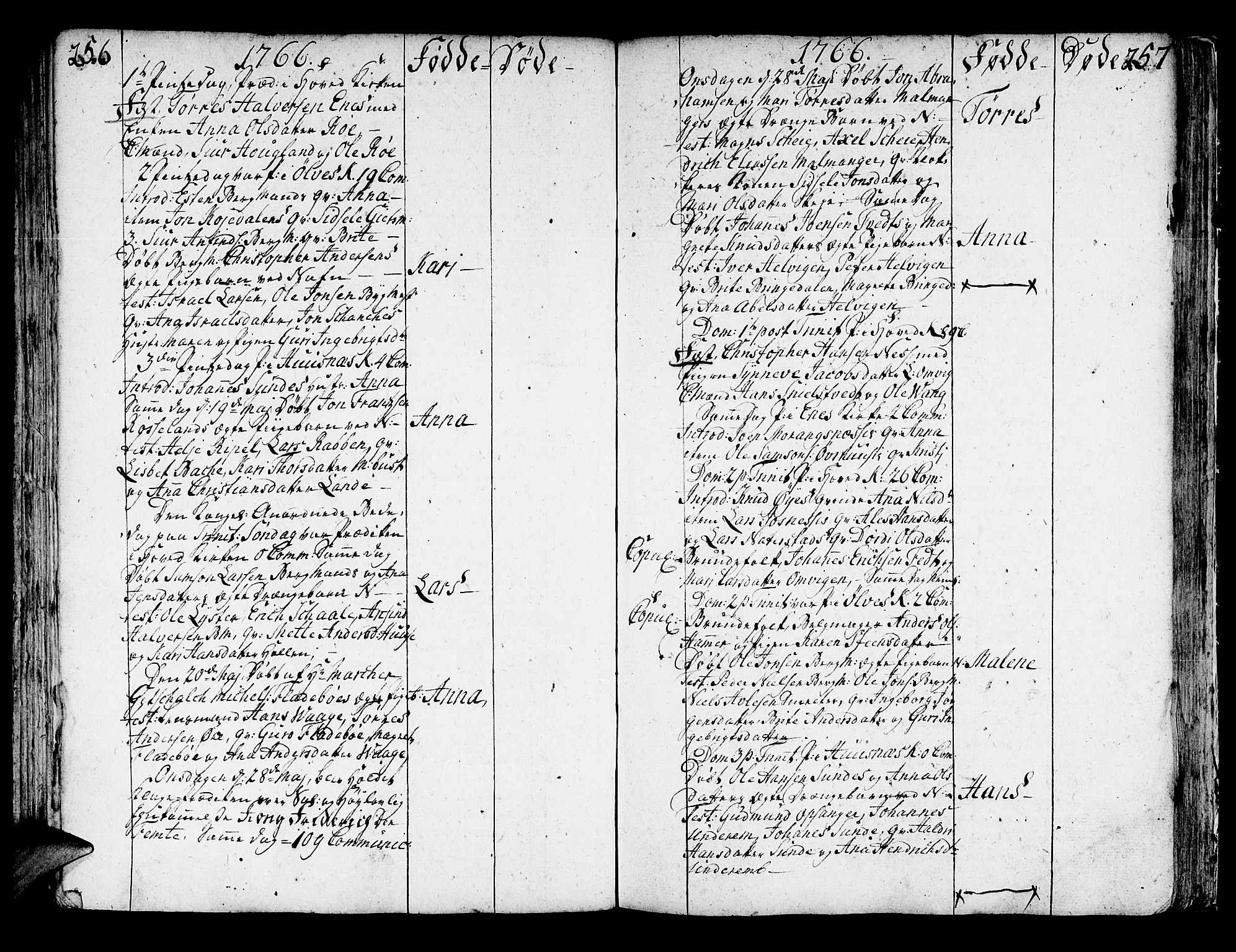 Kvinnherad sokneprestembete, AV/SAB-A-76401/H/Haa: Parish register (official) no. A 3, 1754-1777, p. 256-257