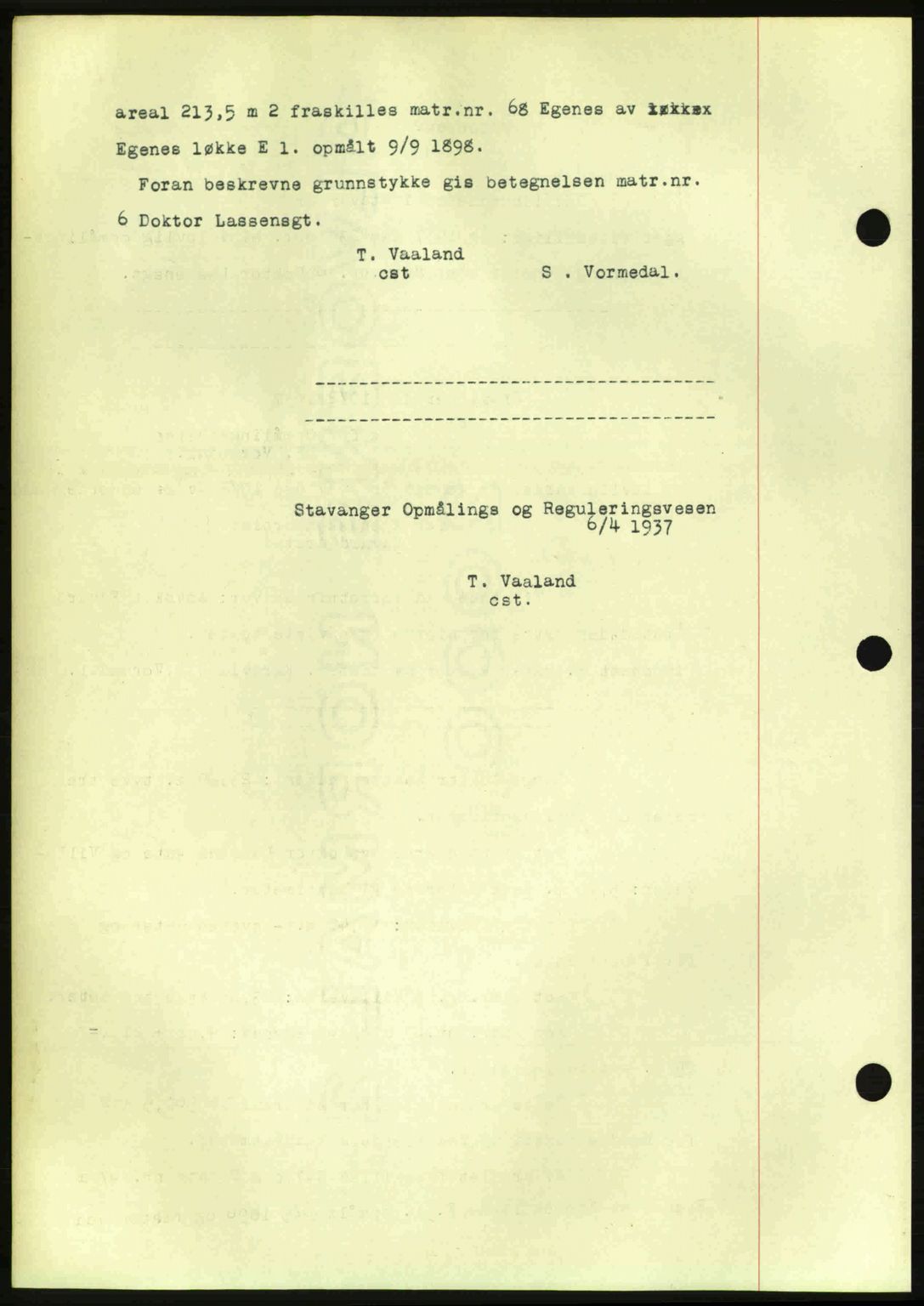 Stavanger byrett, AV/SAST-A-100455/002/G/Gb/L0012: Mortgage book no. A2, 1936-1937, Diary no: : 643/1937