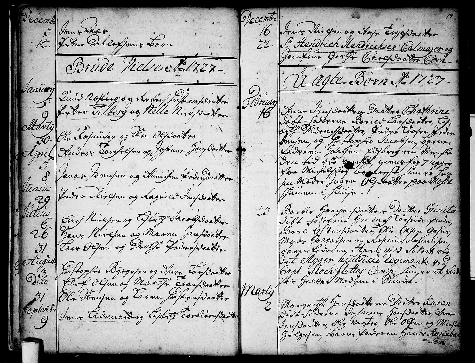 Moss prestekontor Kirkebøker, SAO/A-2003/F/Fa/L0001: Parish register (official) no. I 1, 1725-1752, p. 17