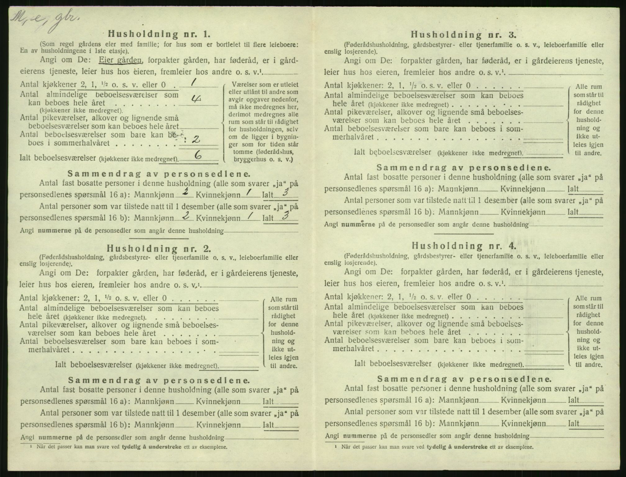 SAK, 1920 census for Øyestad, 1920, p. 133