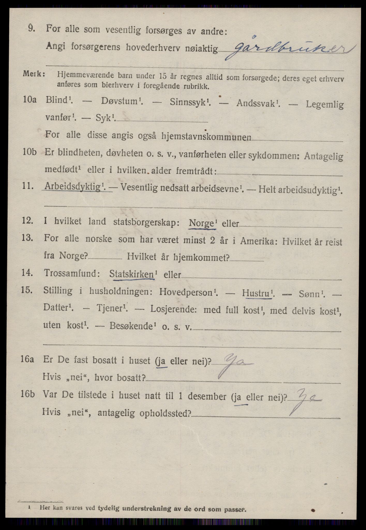 SAT, 1920 census for Tustna, 1920, p. 1460