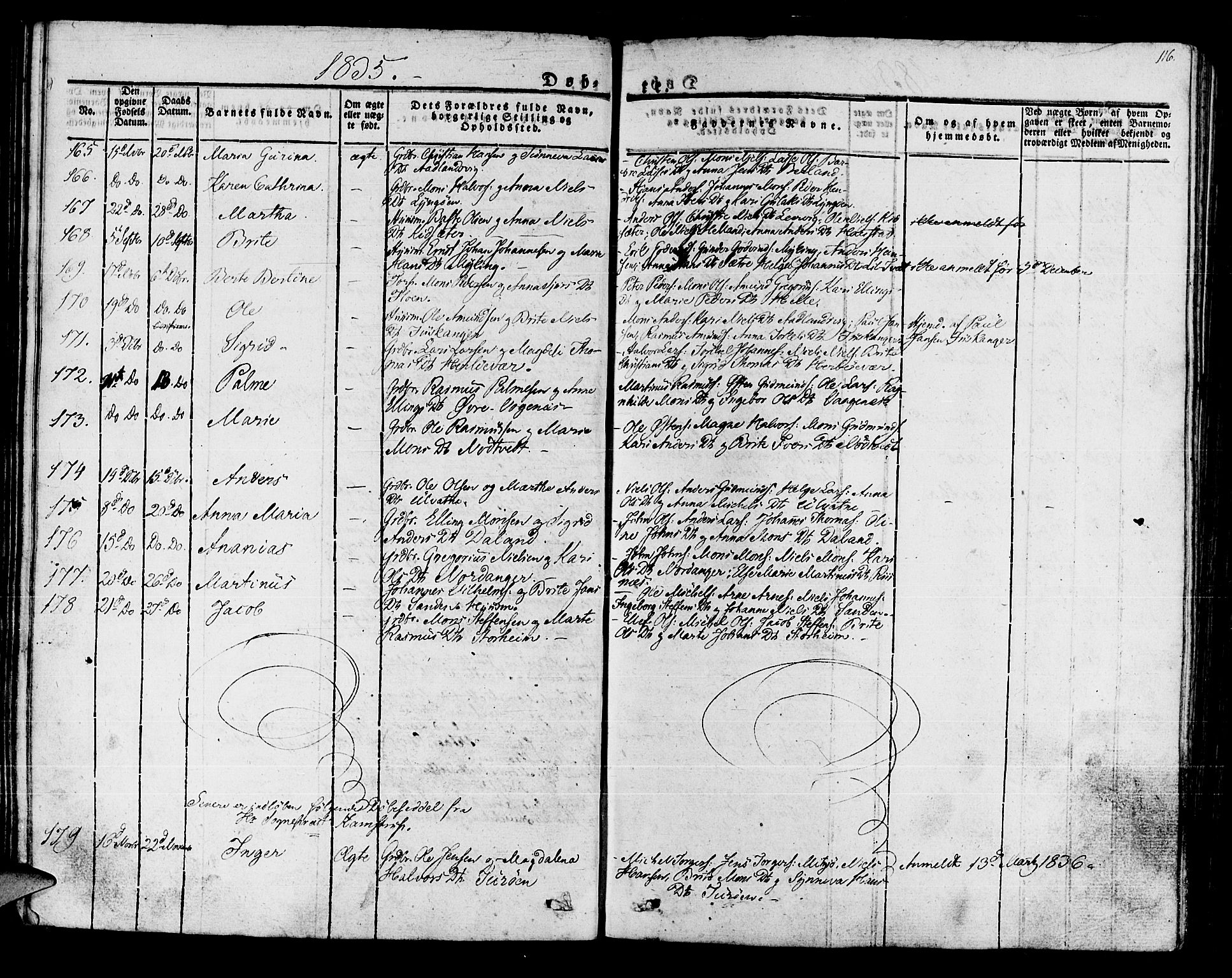 Manger sokneprestembete, AV/SAB-A-76801/H/Haa: Parish register (official) no. A 4, 1824-1838, p. 116