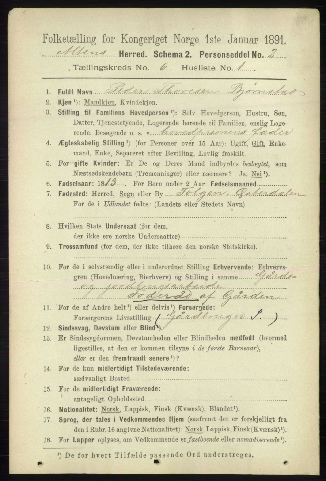 RA, 1891 census for 2012 Alta, 1891, p. 1845