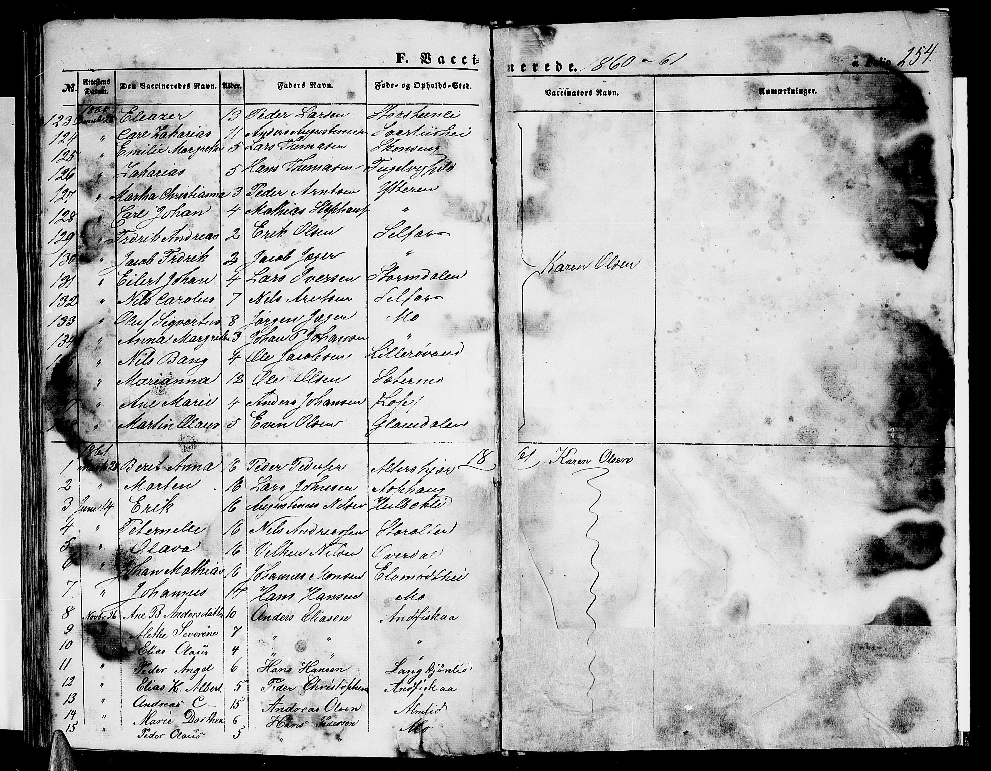 Ministerialprotokoller, klokkerbøker og fødselsregistre - Nordland, SAT/A-1459/827/L0414: Parish register (copy) no. 827C03, 1853-1865, p. 254