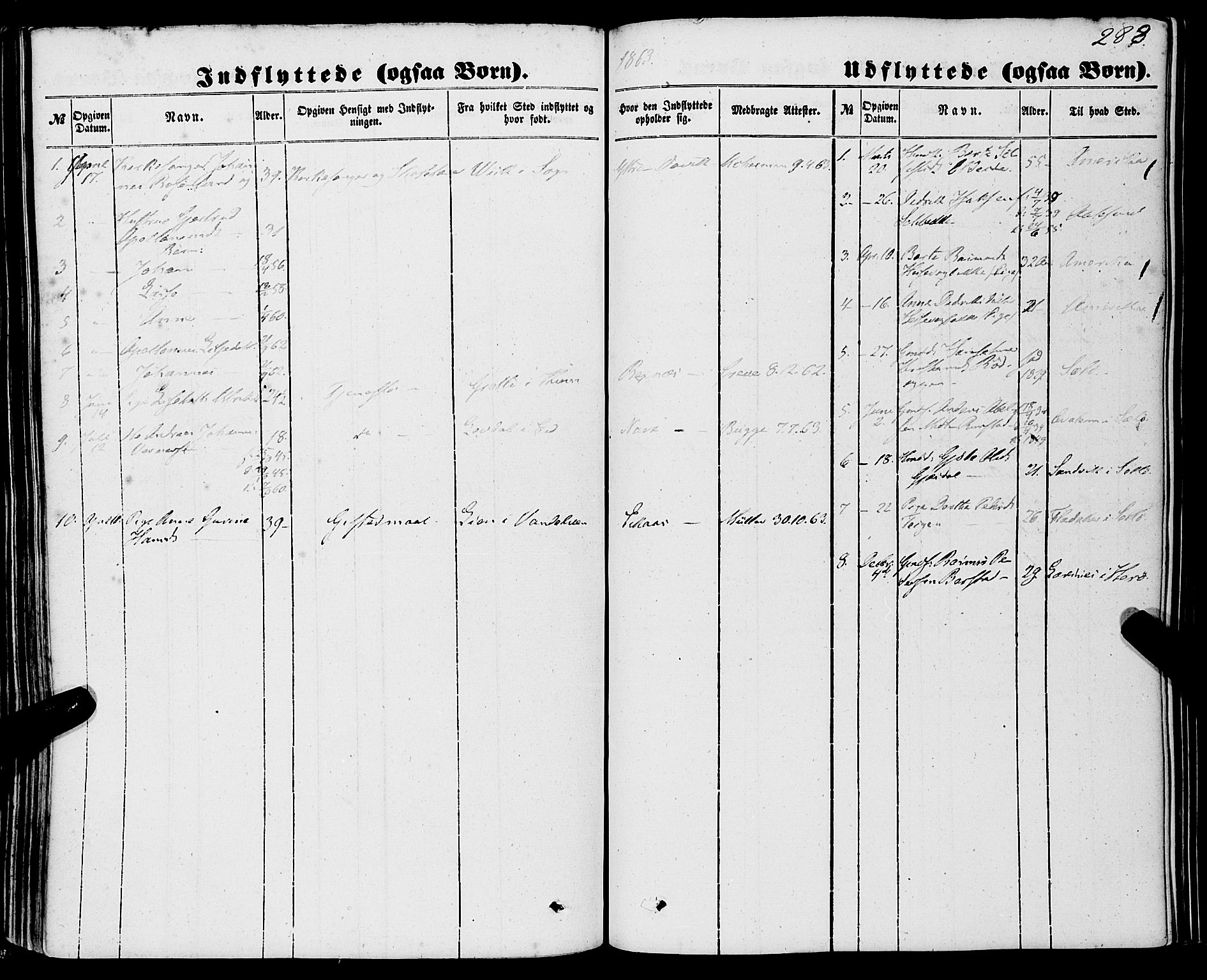 Davik sokneprestembete, AV/SAB-A-79701/H/Haa/Haaa/L0005: Parish register (official) no. A 5, 1850-1866, p. 288