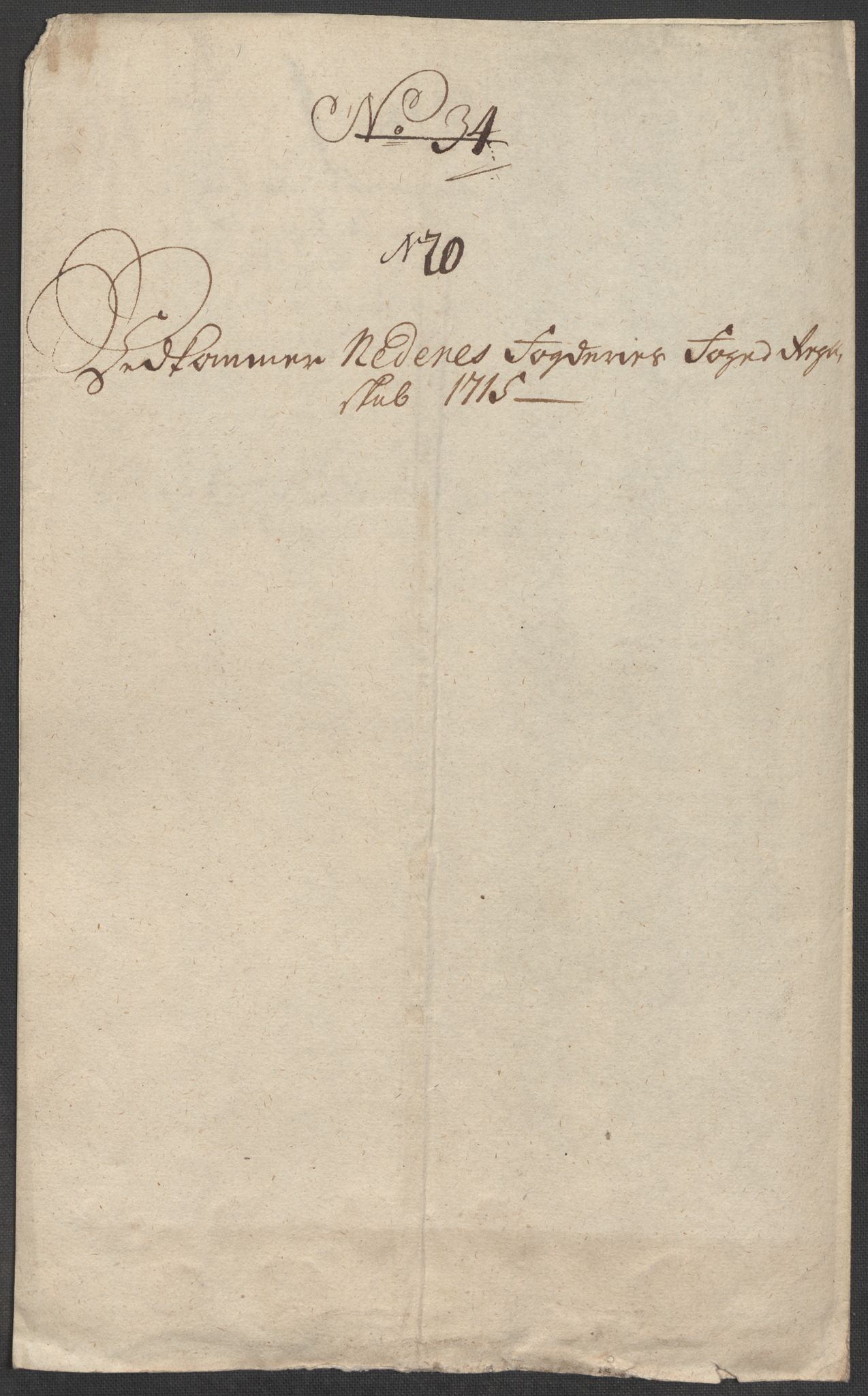 Rentekammeret inntil 1814, Reviderte regnskaper, Fogderegnskap, AV/RA-EA-4092/R39/L2323: Fogderegnskap Nedenes, 1715, p. 184