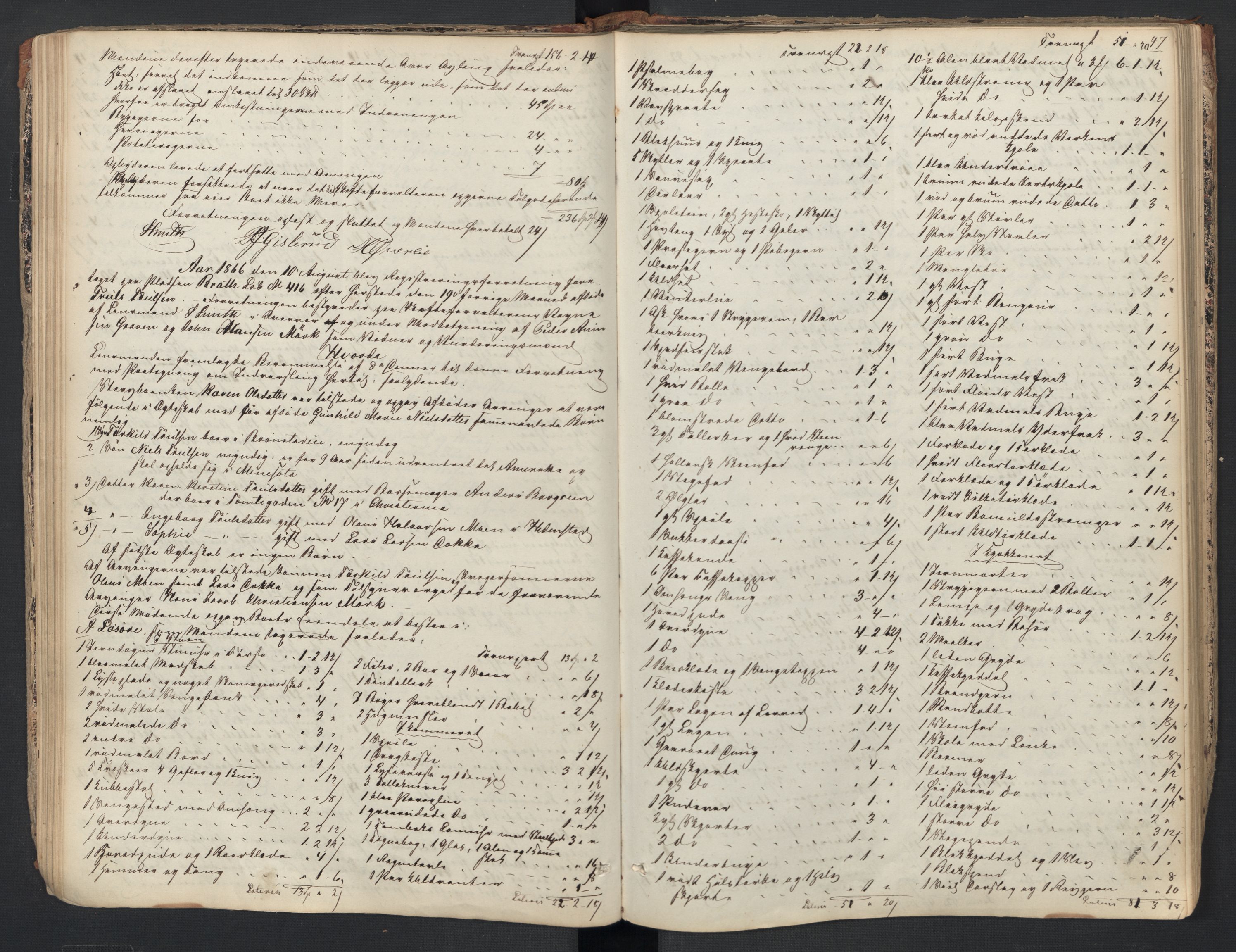 Øvre Sandsvær lensmannskontor, AV/SAKO-A-514/H/Hb/L0001: Registreringsprotokoll, 1858-1887, p. 47