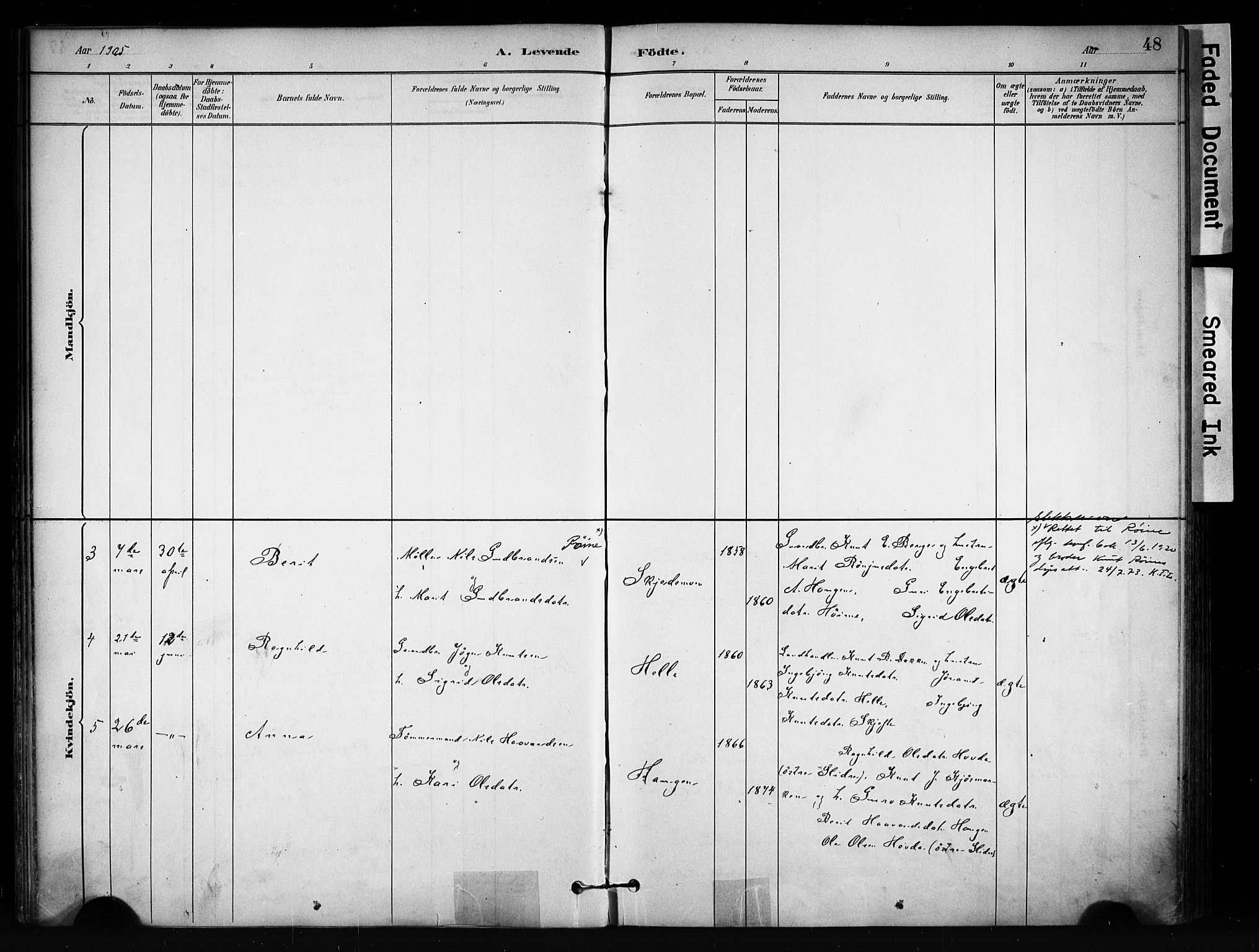 Vang prestekontor, Valdres, SAH/PREST-140/H/Ha/L0009: Parish register (official) no. 9, 1882-1914, p. 48