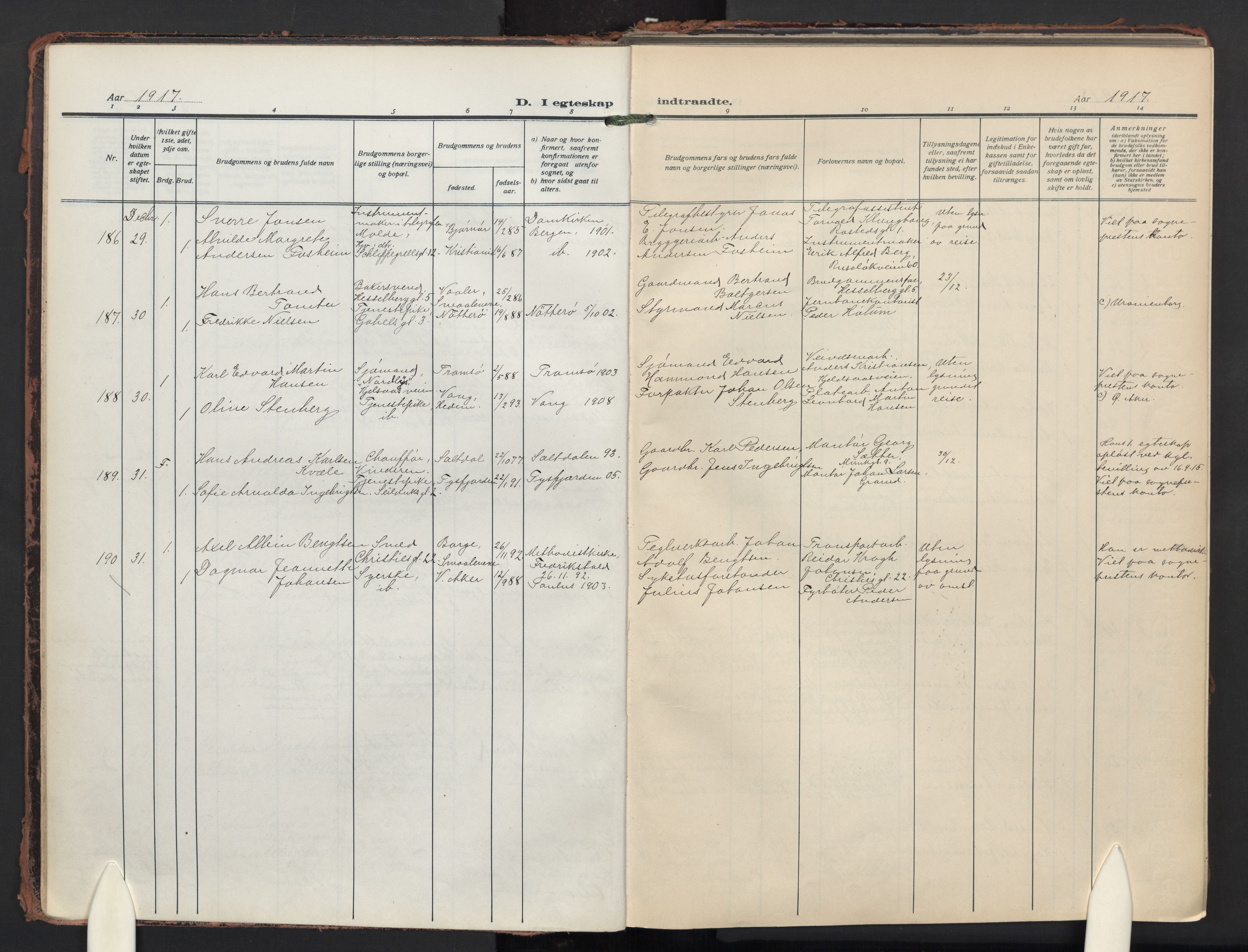 Paulus prestekontor Kirkebøker, AV/SAO-A-10871/F/Fa/L0024: Parish register (official) no. 24, 1917-1929