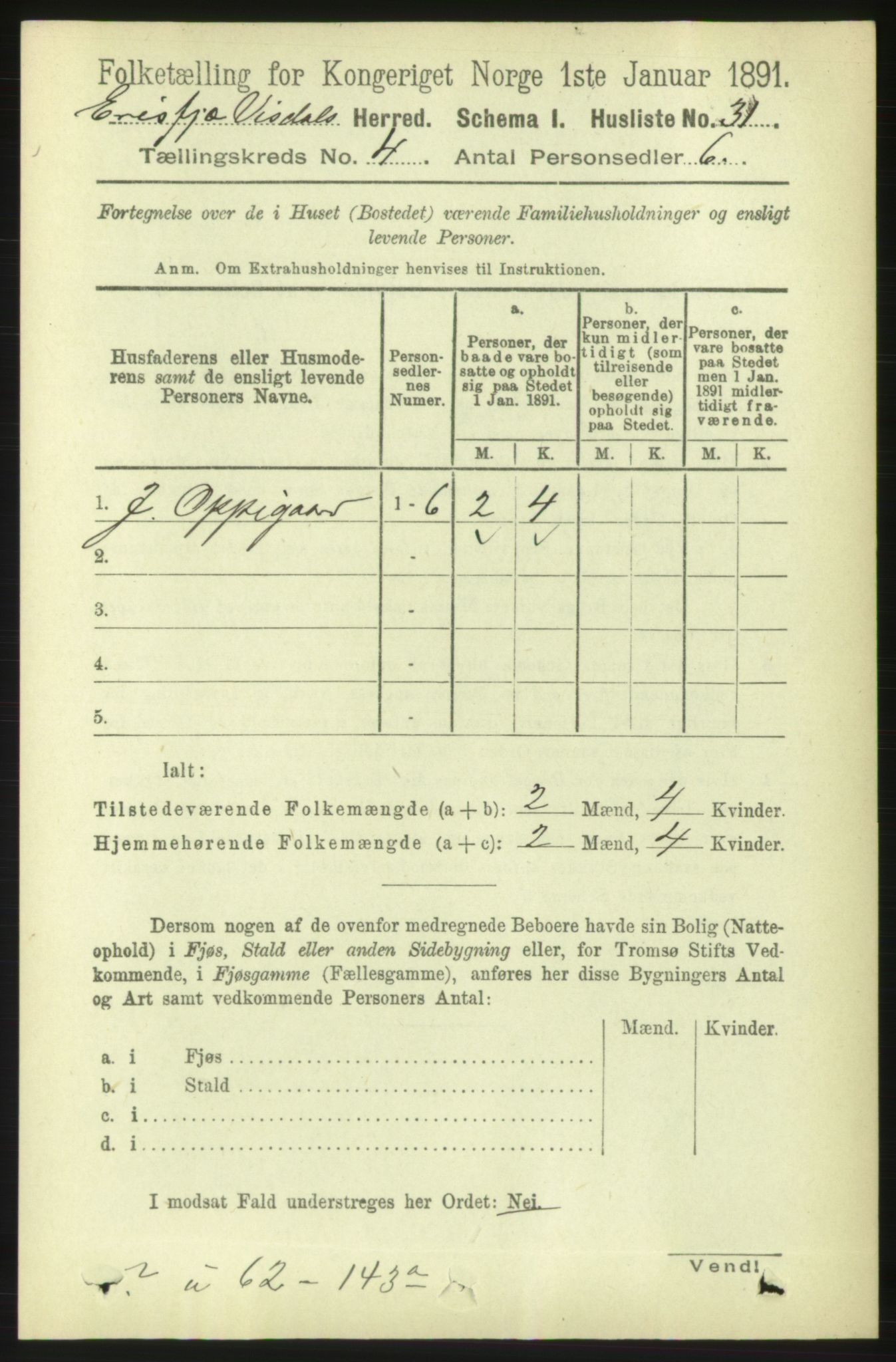 RA, 1891 census for 1542 Eresfjord og Vistdal, 1891, p. 808