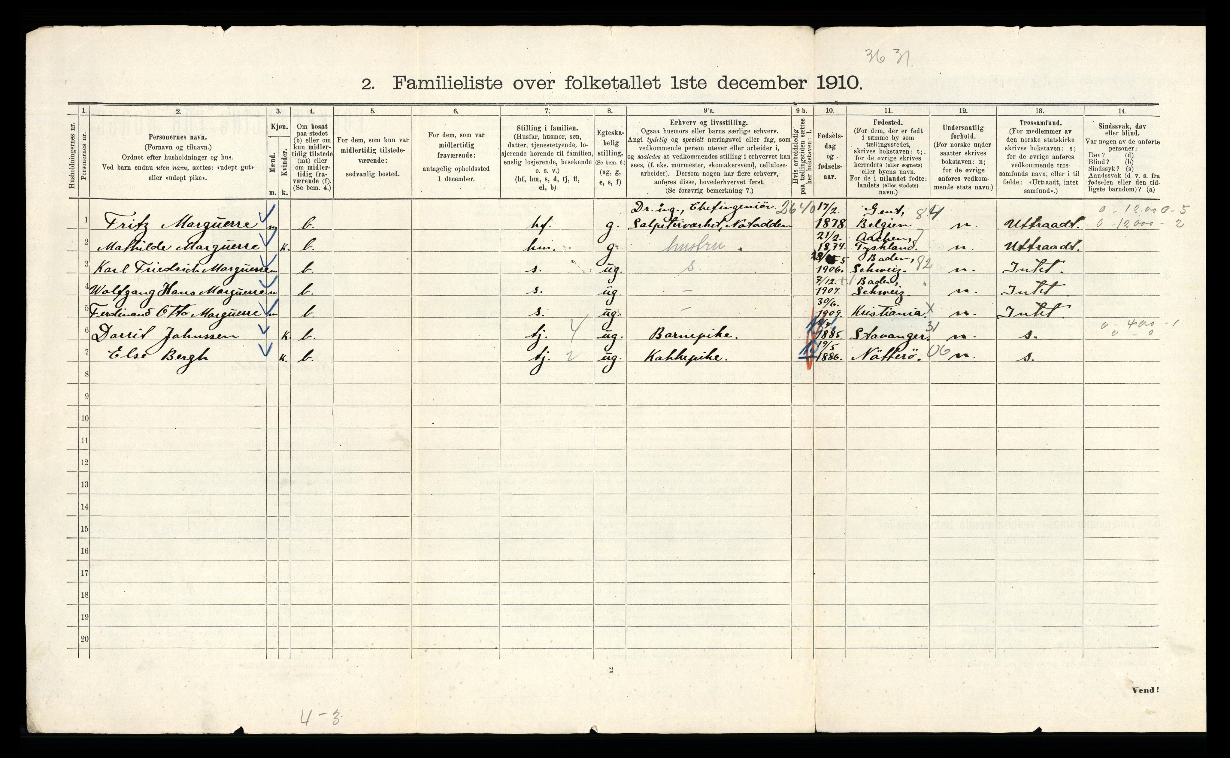 RA, 1910 census for Kristiania, 1910, p. 80438