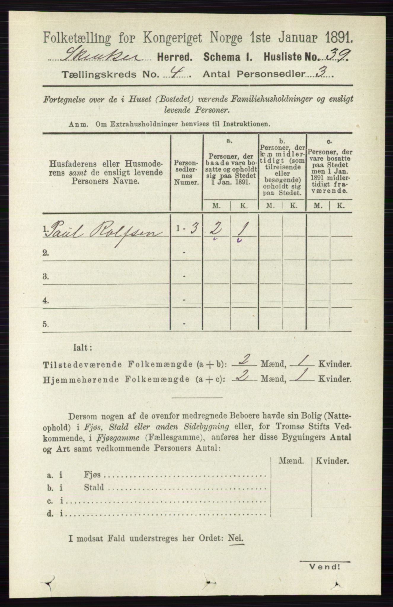 RA, 1891 census for 0513 Skjåk, 1891, p. 1334