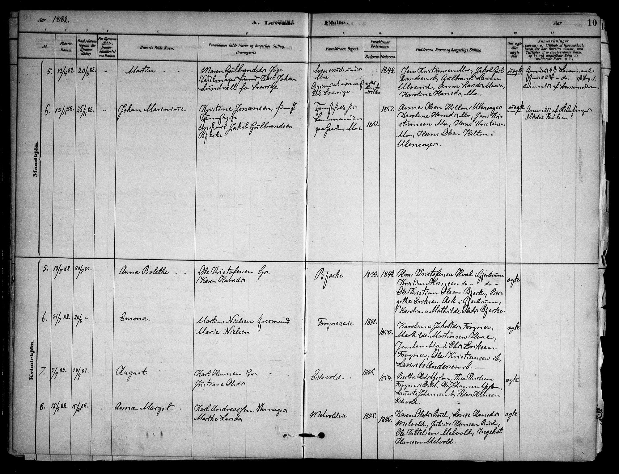 Sørum prestekontor Kirkebøker, AV/SAO-A-10303/F/Fb/L0001: Parish register (official) no. II 1, 1878-1915, p. 10