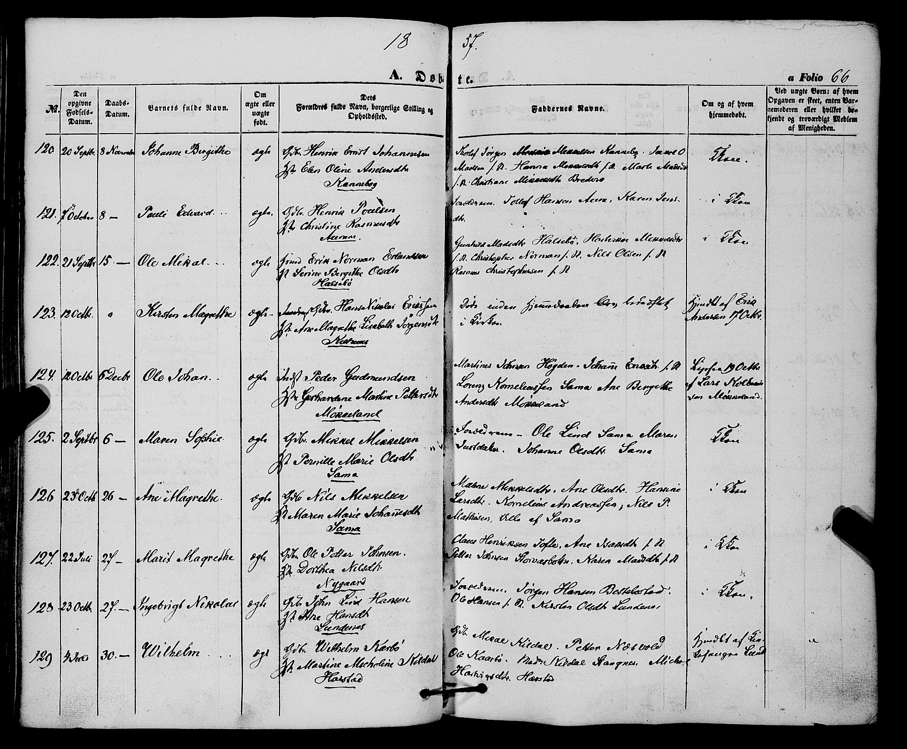 Trondenes sokneprestkontor, SATØ/S-1319/H/Ha/L0011kirke: Parish register (official) no. 11, 1853-1862, p. 66