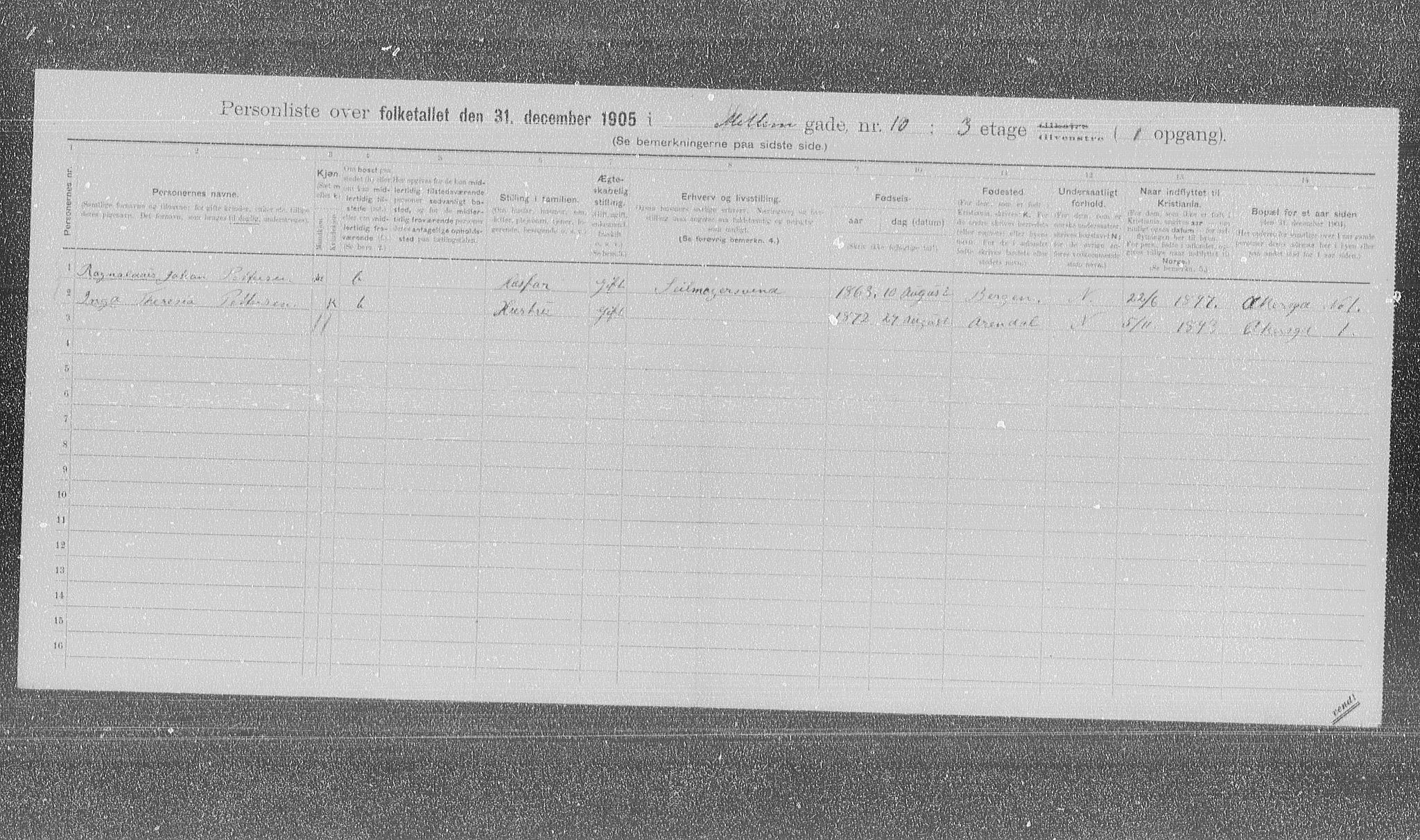 OBA, Municipal Census 1905 for Kristiania, 1905, p. 34220