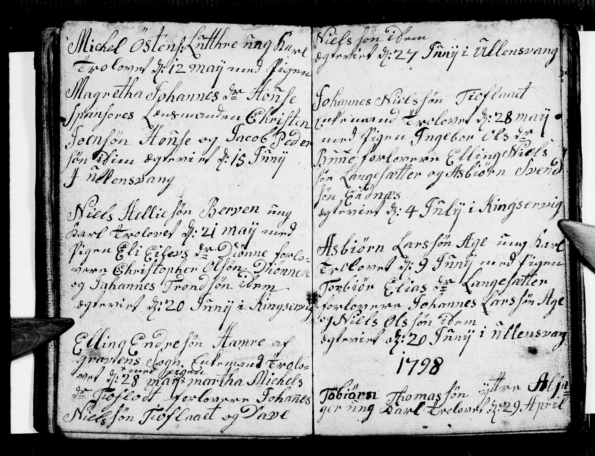 Ullensvang sokneprestembete, AV/SAB-A-78701/H/Hab: Parish register (copy) no. E 3, 1797-1800