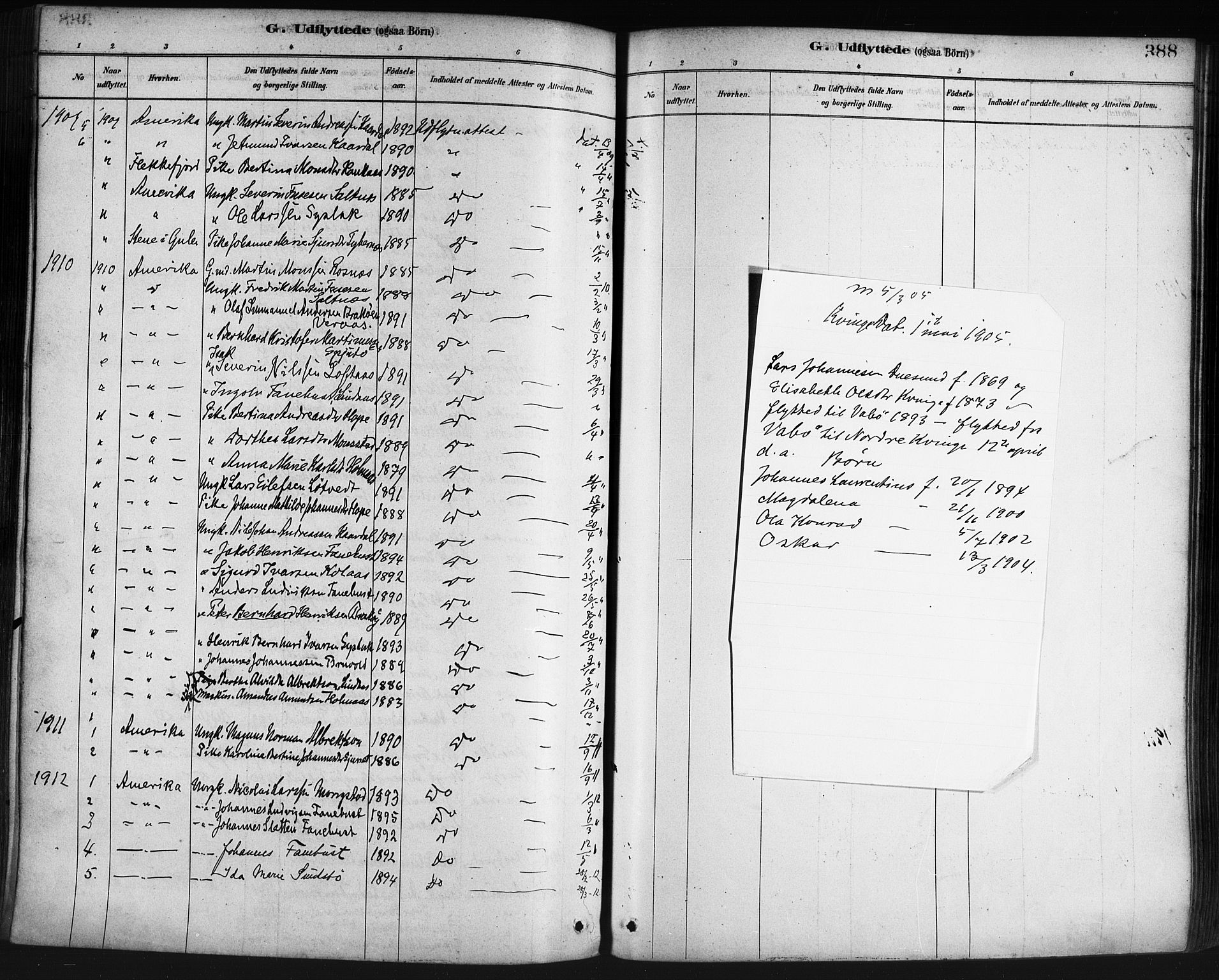 Lindås Sokneprestembete, AV/SAB-A-76701/H/Haa/Haaa/L0019: Parish register (official) no. A 19, 1878-1912, p. 388