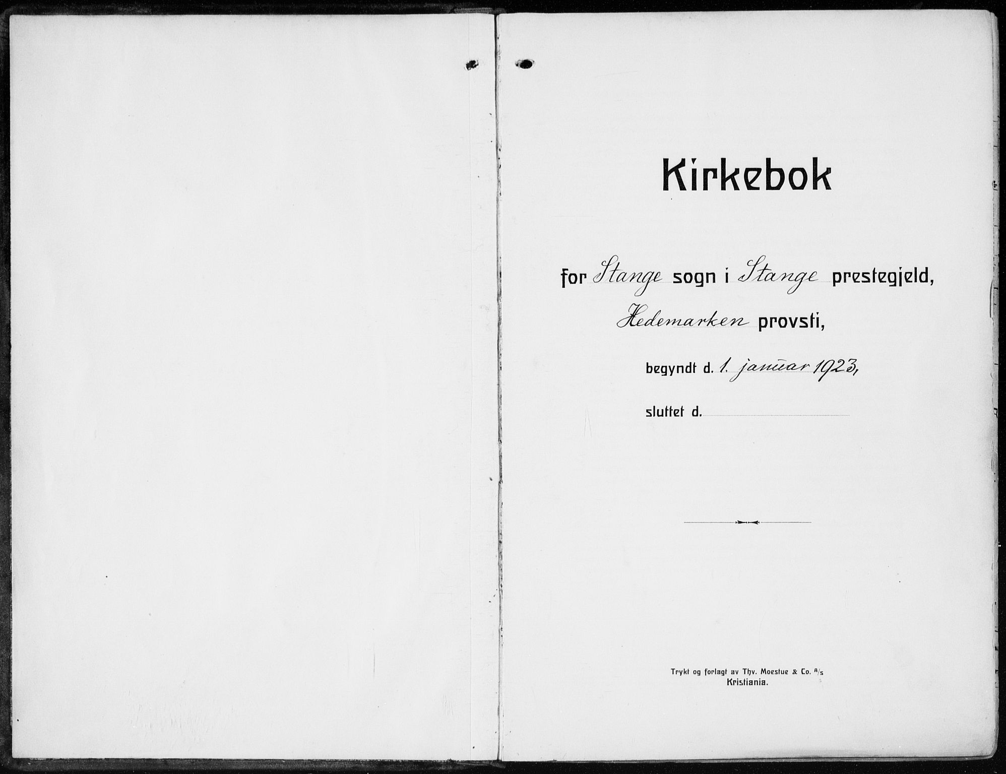 Stange prestekontor, SAH/PREST-002/K/L0026: Parish register (official) no. 26, 1923-1937