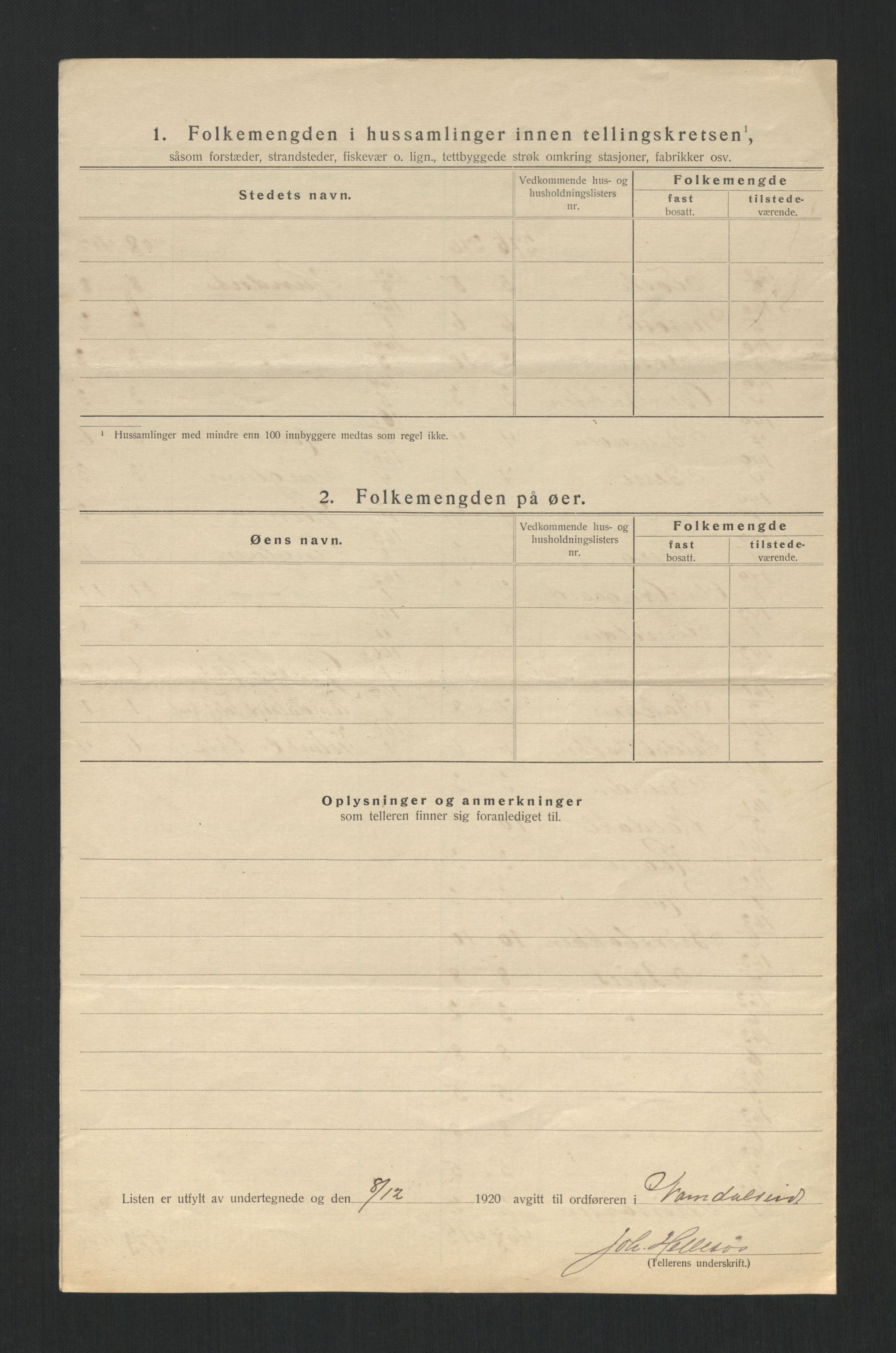 SAT, 1920 census for Namdalseid, 1920, p. 13