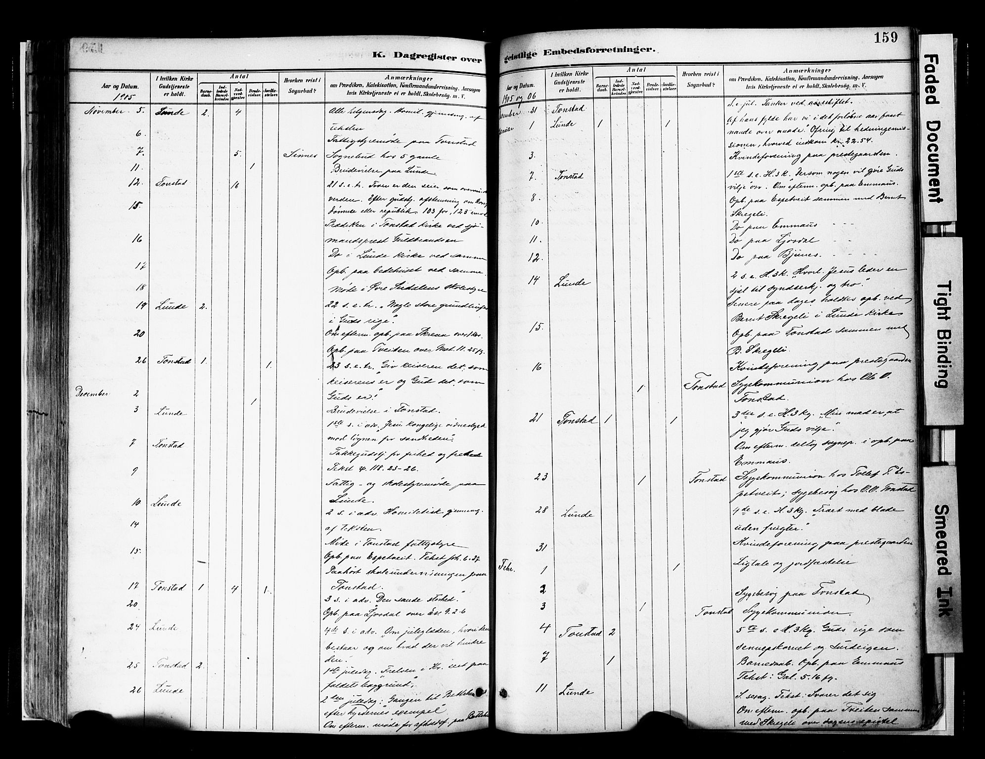 Sirdal sokneprestkontor, AV/SAK-1111-0036/F/Fa/Faa/L0001: Parish register (official) no. A 1, 1887-1910, p. 159