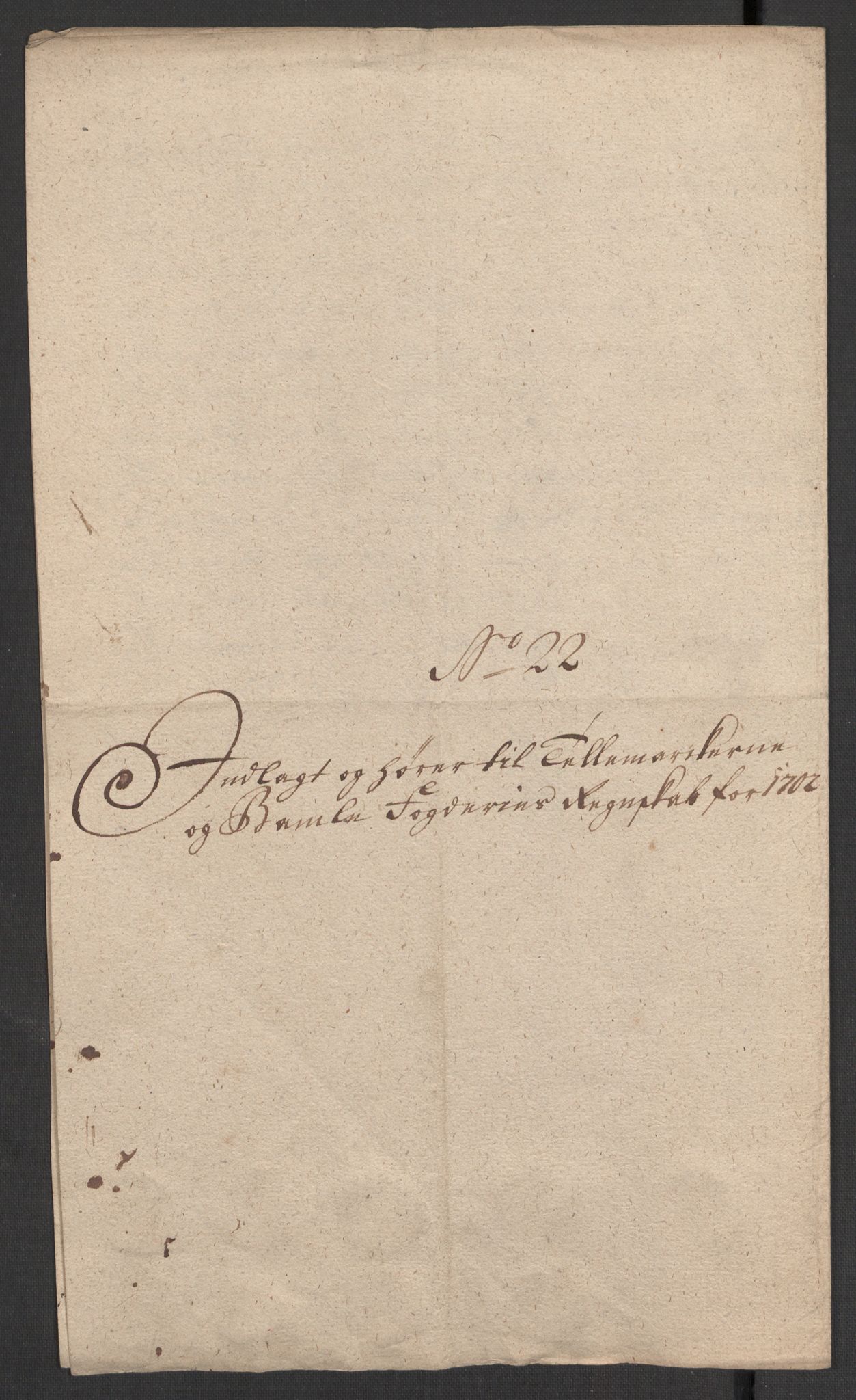 Rentekammeret inntil 1814, Reviderte regnskaper, Fogderegnskap, AV/RA-EA-4092/R36/L2107: Fogderegnskap Øvre og Nedre Telemark og Bamble, 1702, p. 332