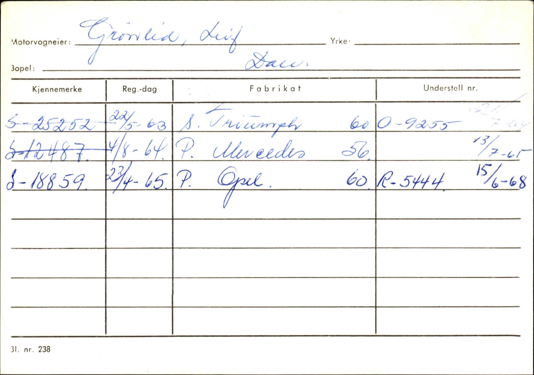 Statens vegvesen, Sogn og Fjordane vegkontor, AV/SAB-A-5301/4/F/L0125: Eigarregister Sogndal V-Å. Aurland A-Å. Fjaler A-N, 1945-1975, p. 1763