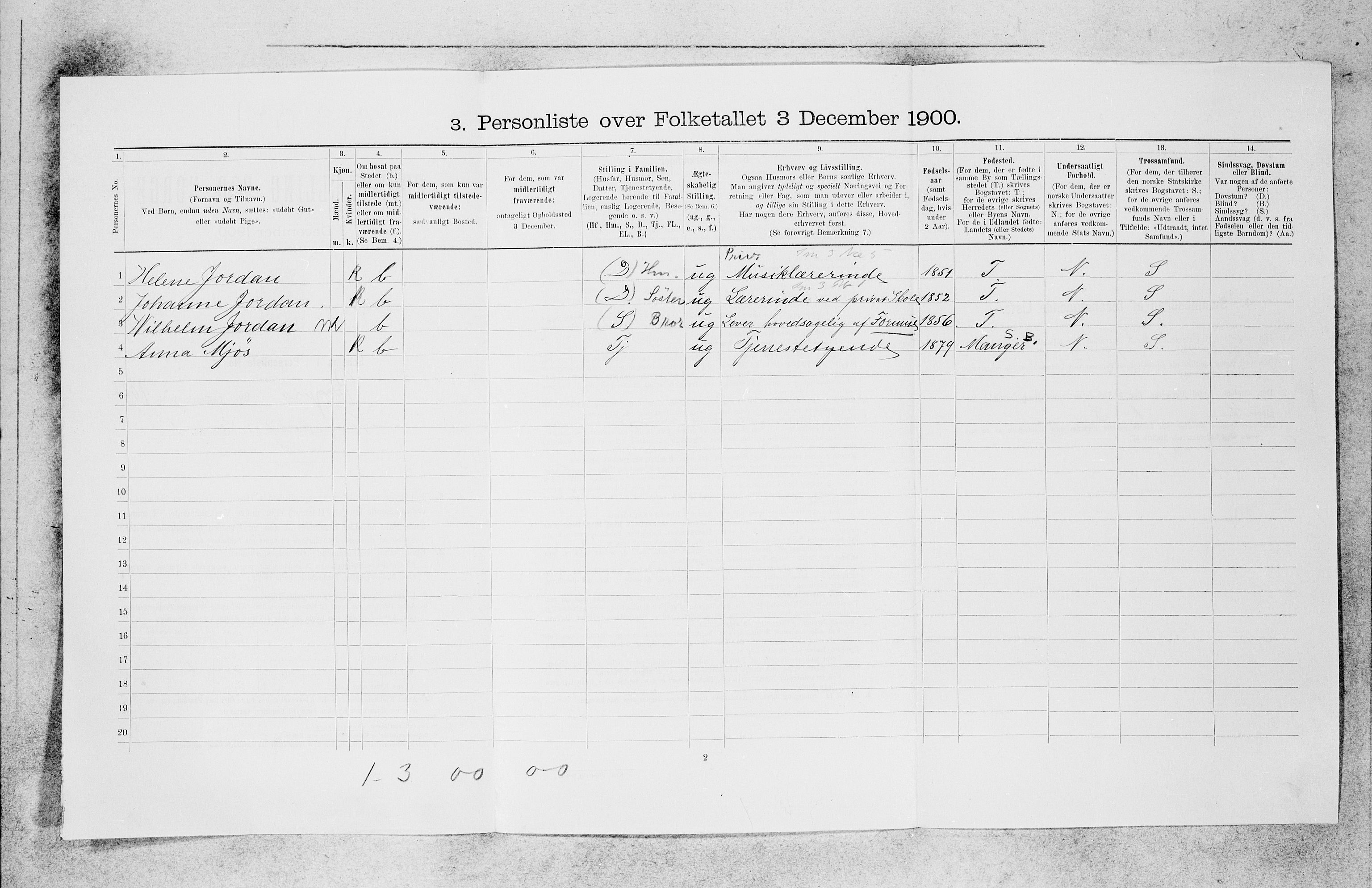 SAB, 1900 census for Bergen, 1900, p. 21340