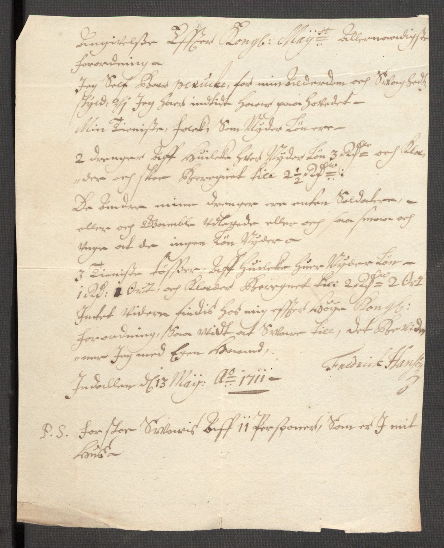 Rentekammeret inntil 1814, Reviderte regnskaper, Fogderegnskap, AV/RA-EA-4092/R57/L3860: Fogderegnskap Fosen, 1711, p. 302