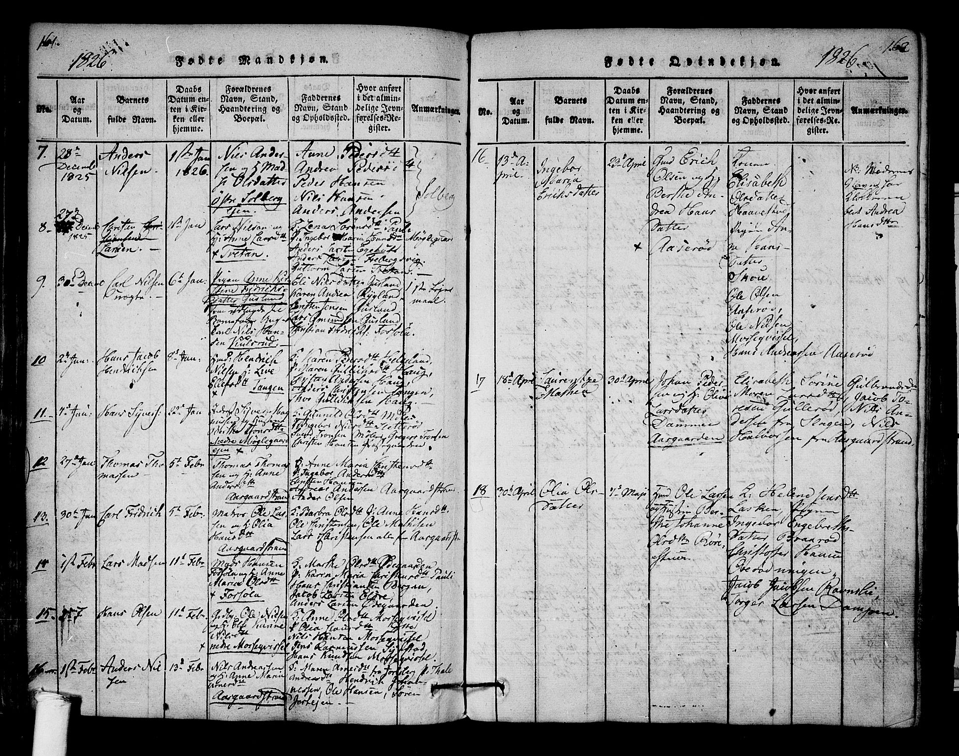 Borre kirkebøker, SAKO/A-338/F/Fa/L0004: Parish register (official) no. I 4, 1815-1845, p. 161-162