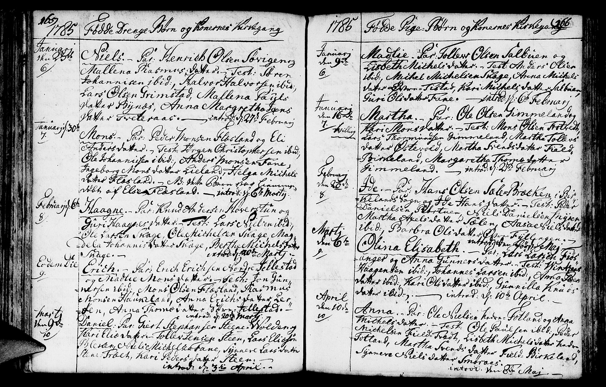 Fana Sokneprestembete, AV/SAB-A-75101/H/Haa/Haaa/L0005: Parish register (official) no. A 5, 1773-1799, p. 165-166