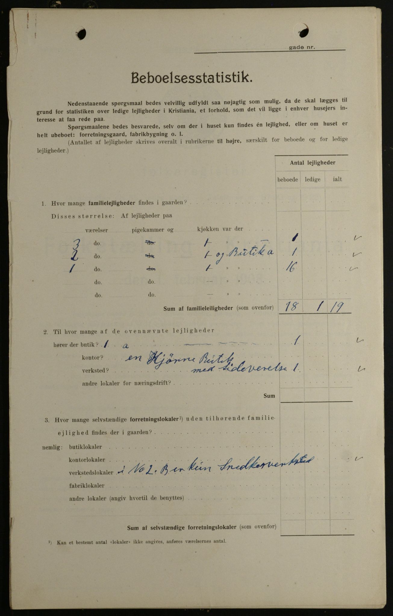 OBA, Municipal Census 1908 for Kristiania, 1908, p. 95651