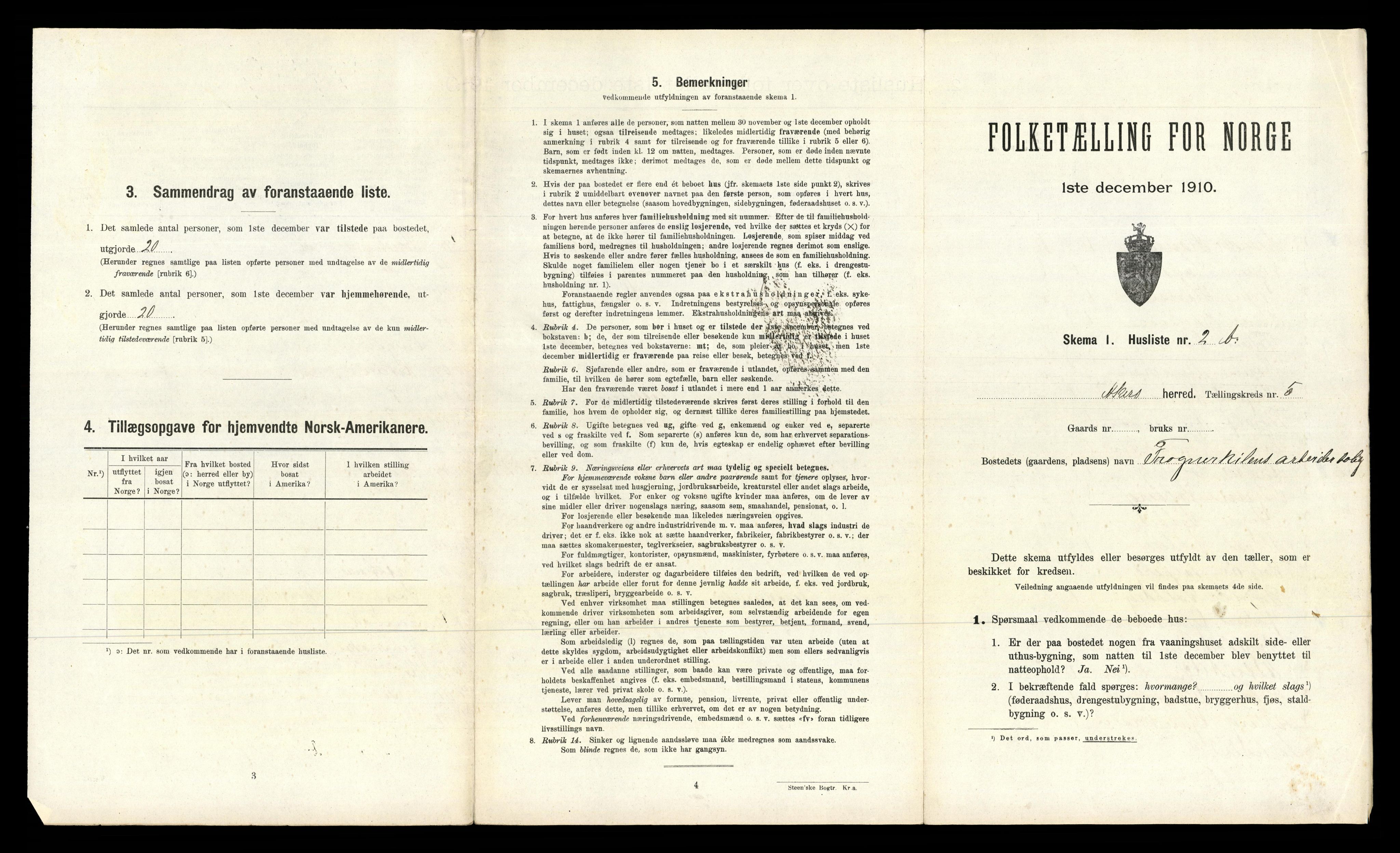 RA, 1910 census for Aker, 1910, p. 1309