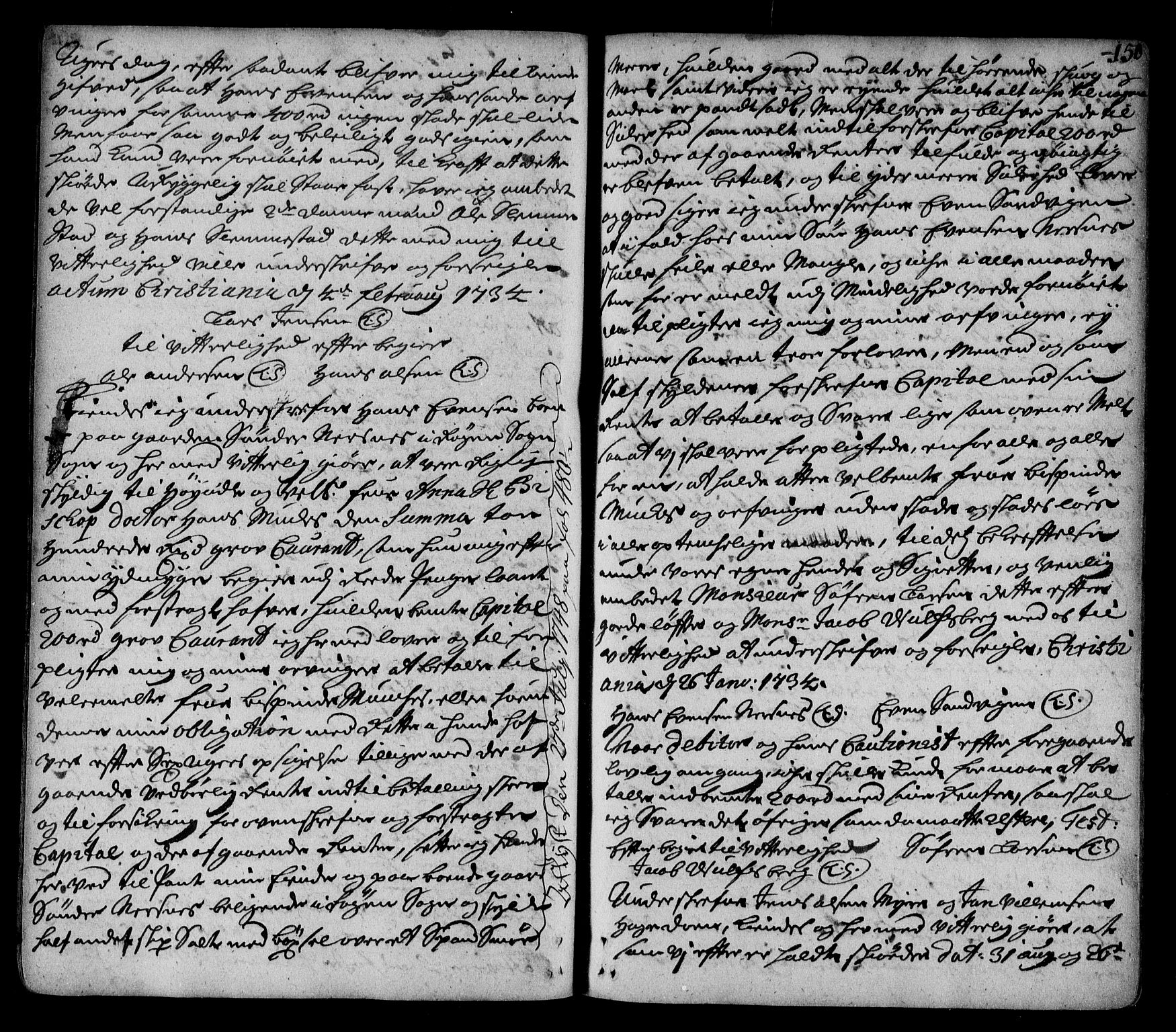 Lier, Røyken og Hurum sorenskriveri, AV/SAKO-A-89/G/Ga/Gaa/L0002: Mortgage book no. II, 1725-1755, p. 150