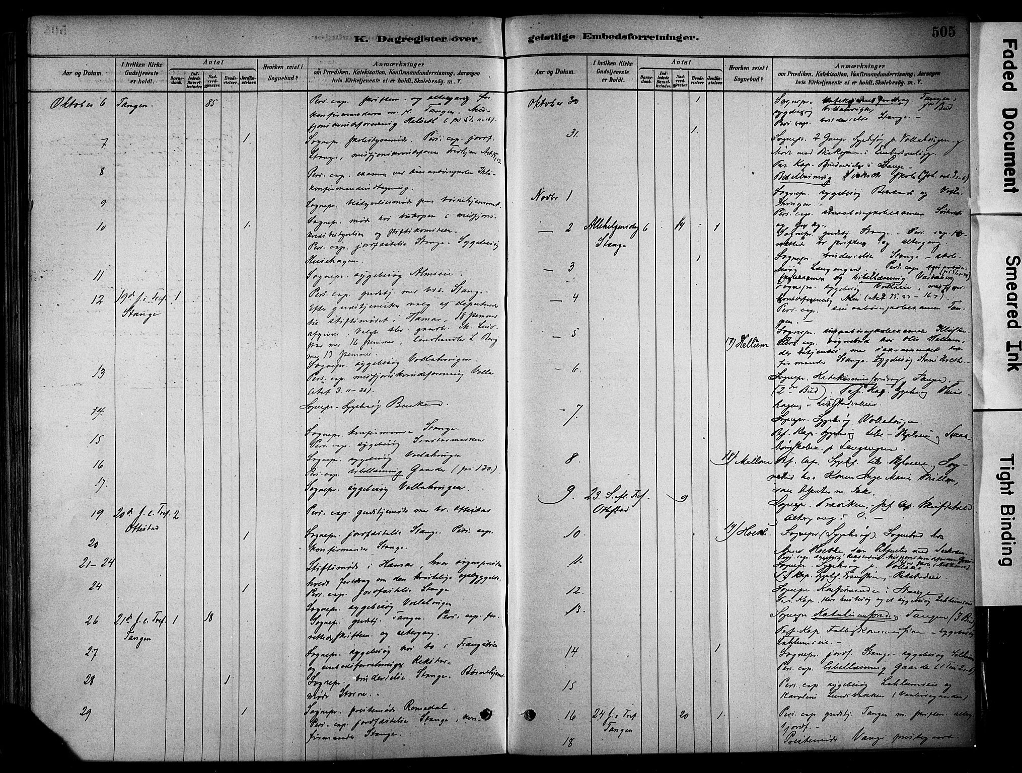 Stange prestekontor, AV/SAH-PREST-002/K/L0017: Parish register (official) no. 17, 1880-1893, p. 505