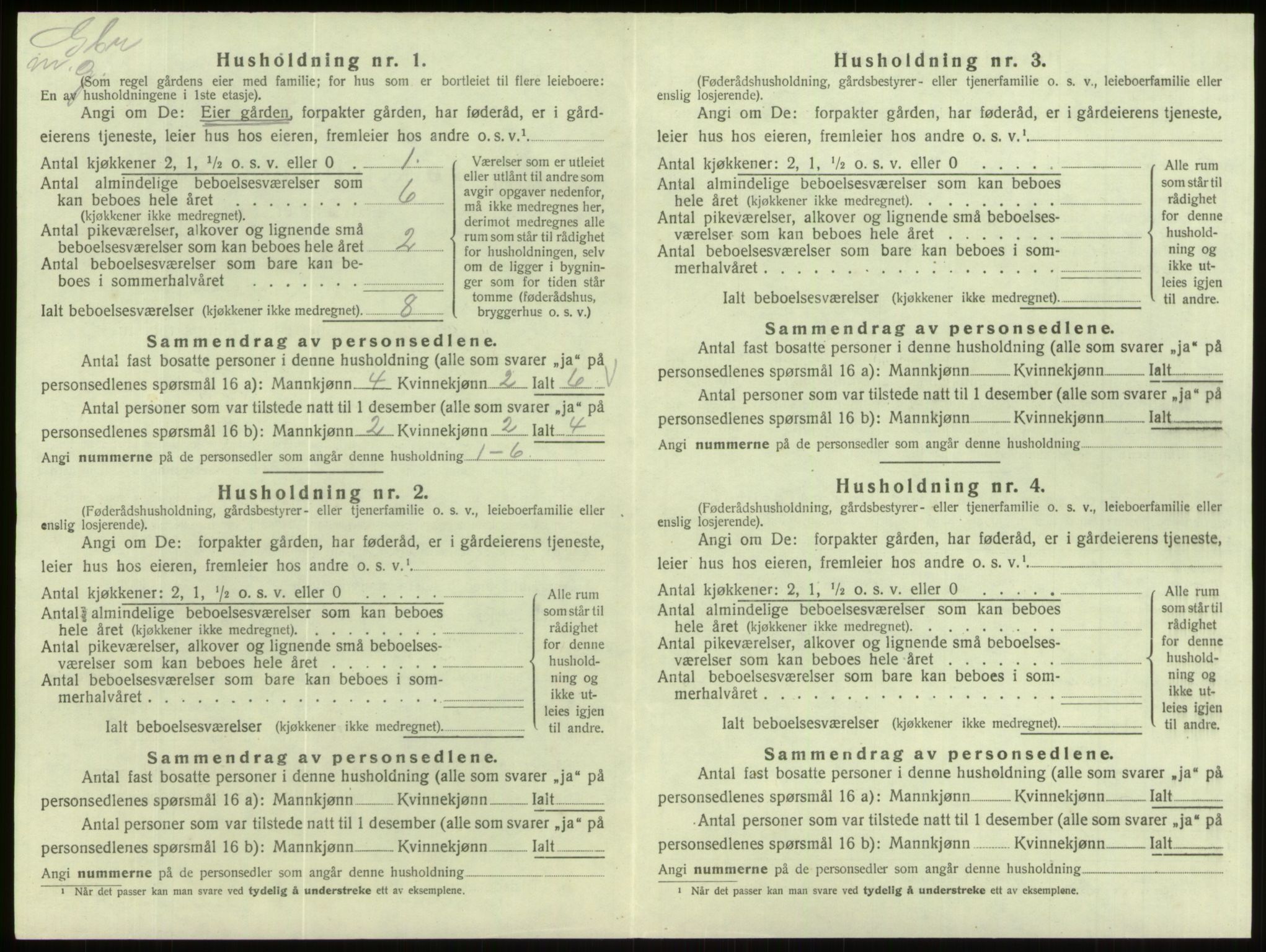 SAB, 1920 census for Eid, 1920, p. 668