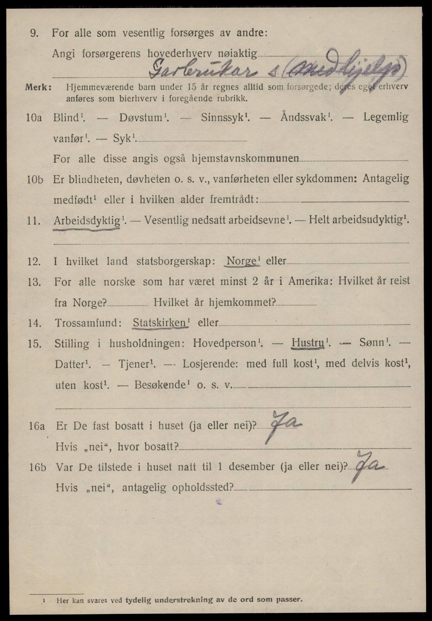 SAT, 1920 census for Stordal, 1920, p. 1795