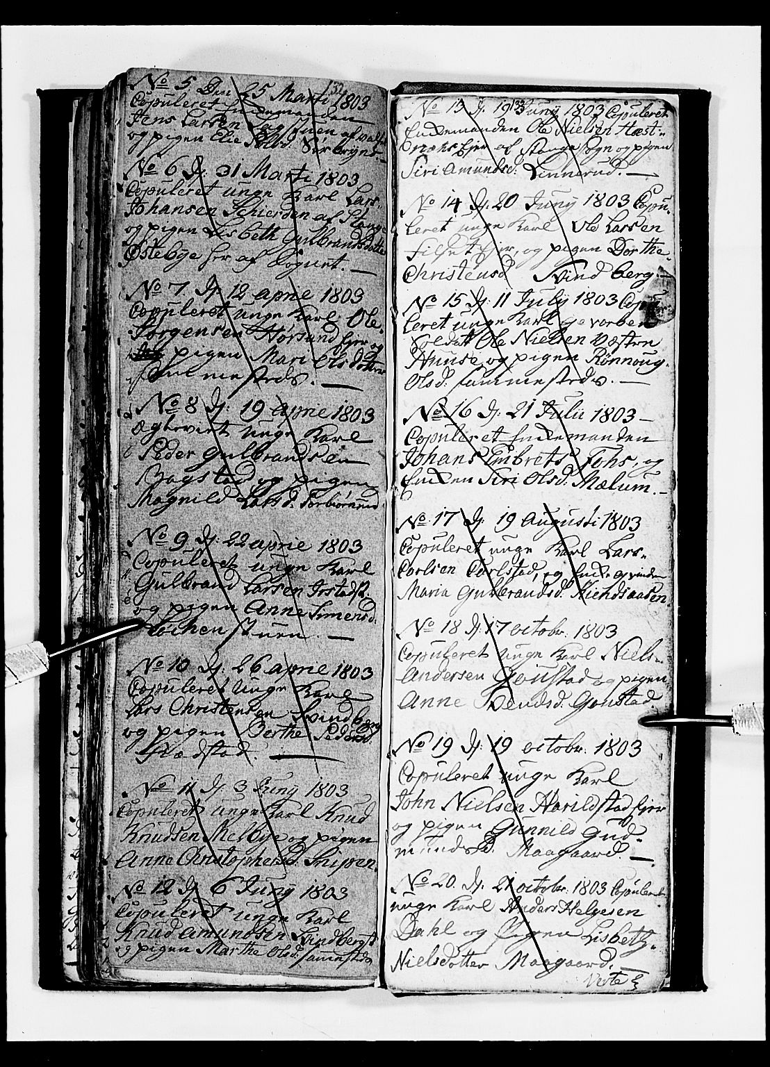 Romedal prestekontor, SAH/PREST-004/L/L0003: Parish register (copy) no. 3, 1801-1806, p. 132-133