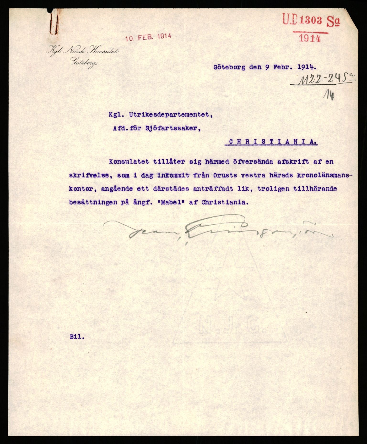 Handelsdepartementet, Sjøfartsavdelingen, 1. sjømannskontor, AV/RA-S-1405/D/Dm/L0010: Forliste skip Lar - Min, 1906-1920, p. 571