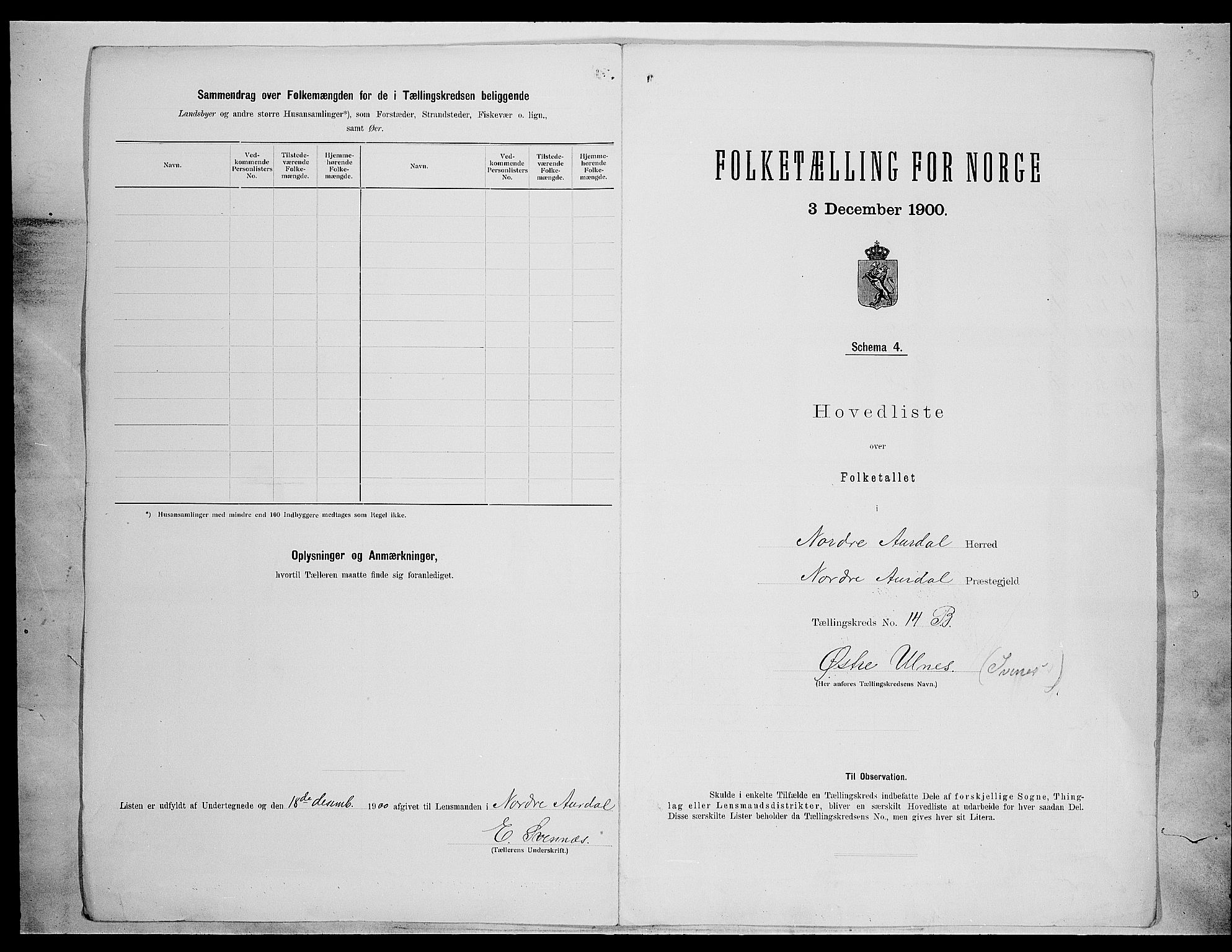 SAH, 1900 census for Nord-Aurdal, 1900, p. 65