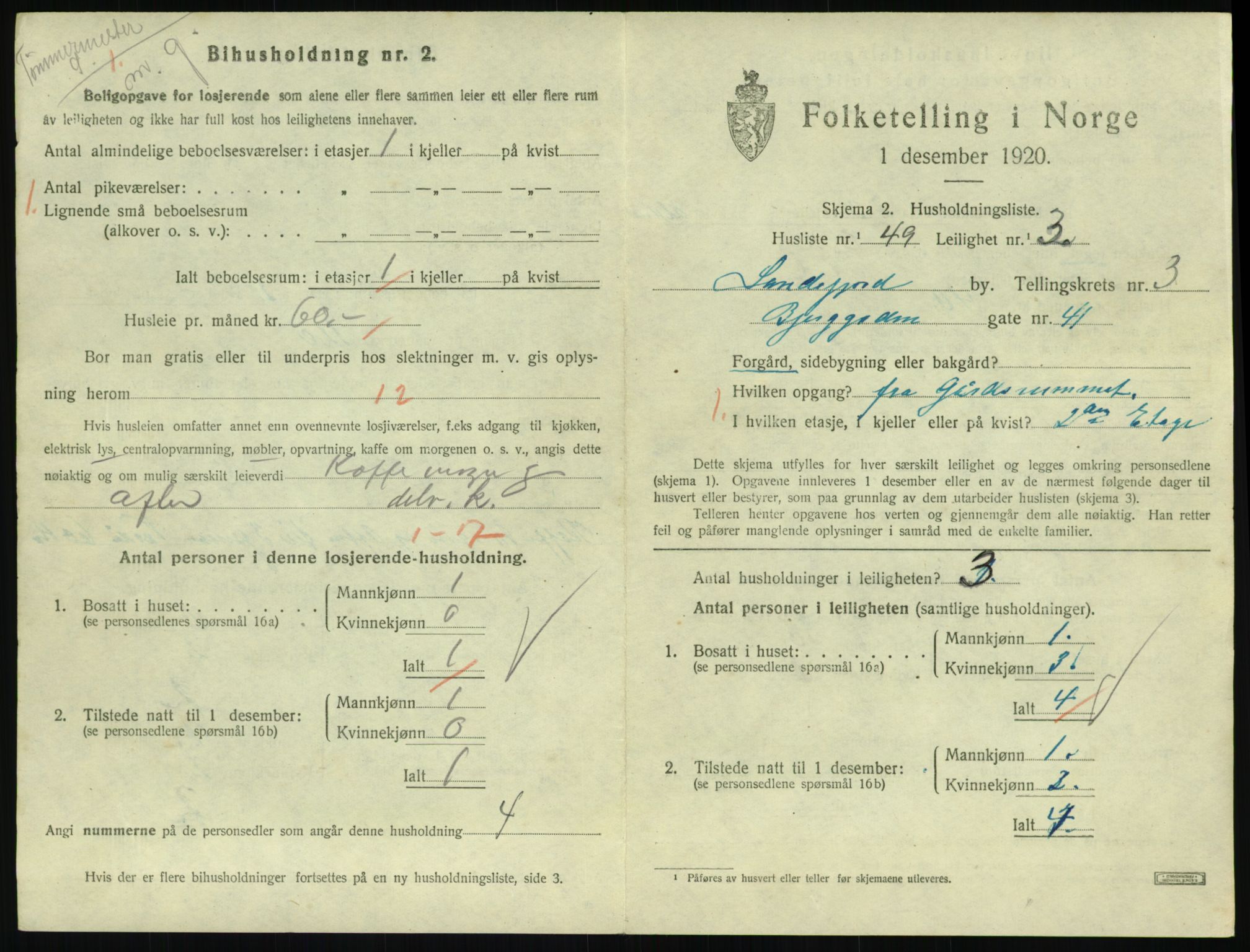 SAKO, 1920 census for Sandefjord, 1920, p. 2068