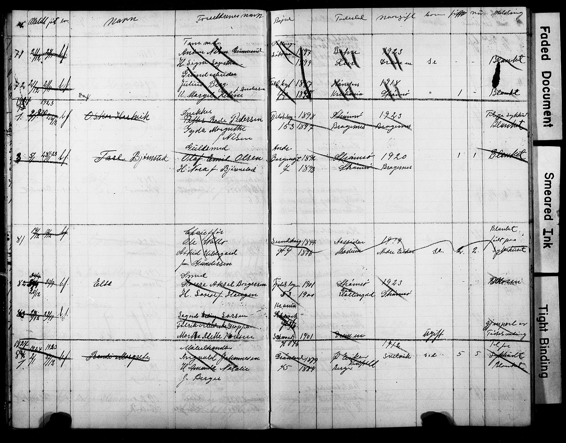 Strømsø kirkebøker, SAKO/A-246/Y/Ya/L0009: Parish register draft no. I 9, 1920-1925